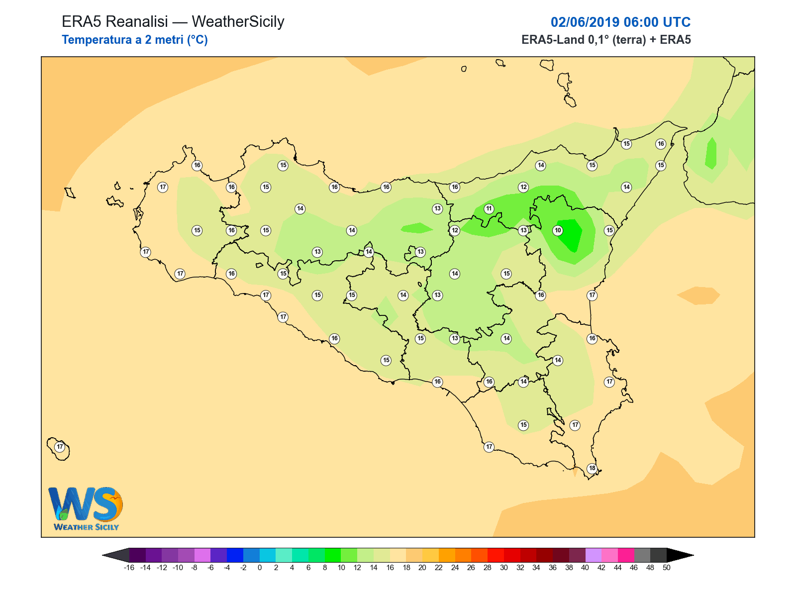 Temperatura a 2 metri · 2019060206