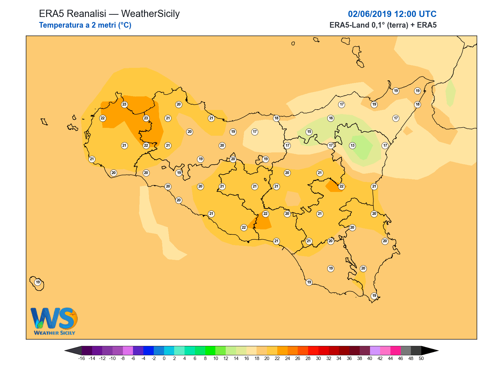 Temperatura a 2 metri · 2019060212