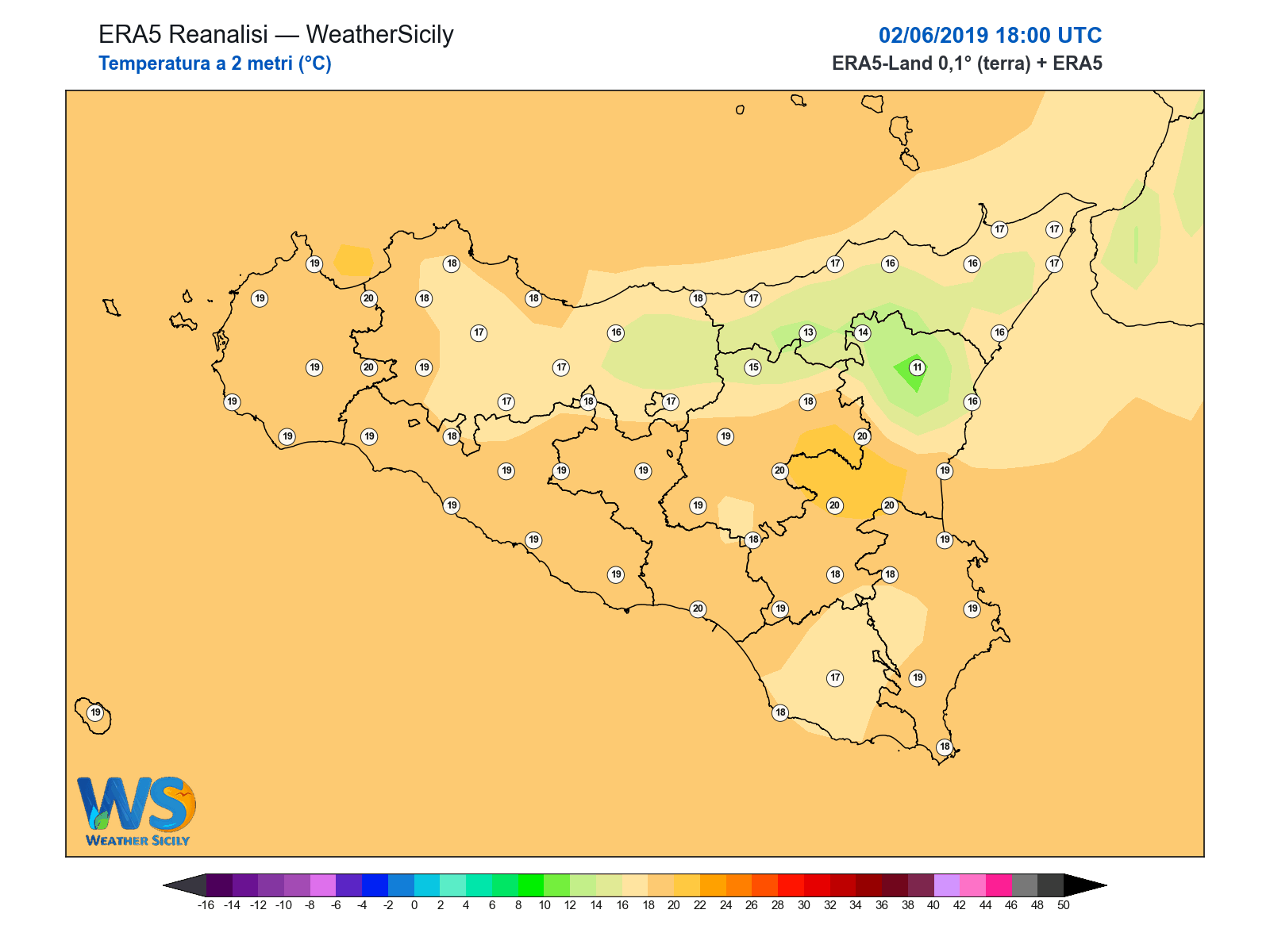 Temperatura a 2 metri · 2019060218