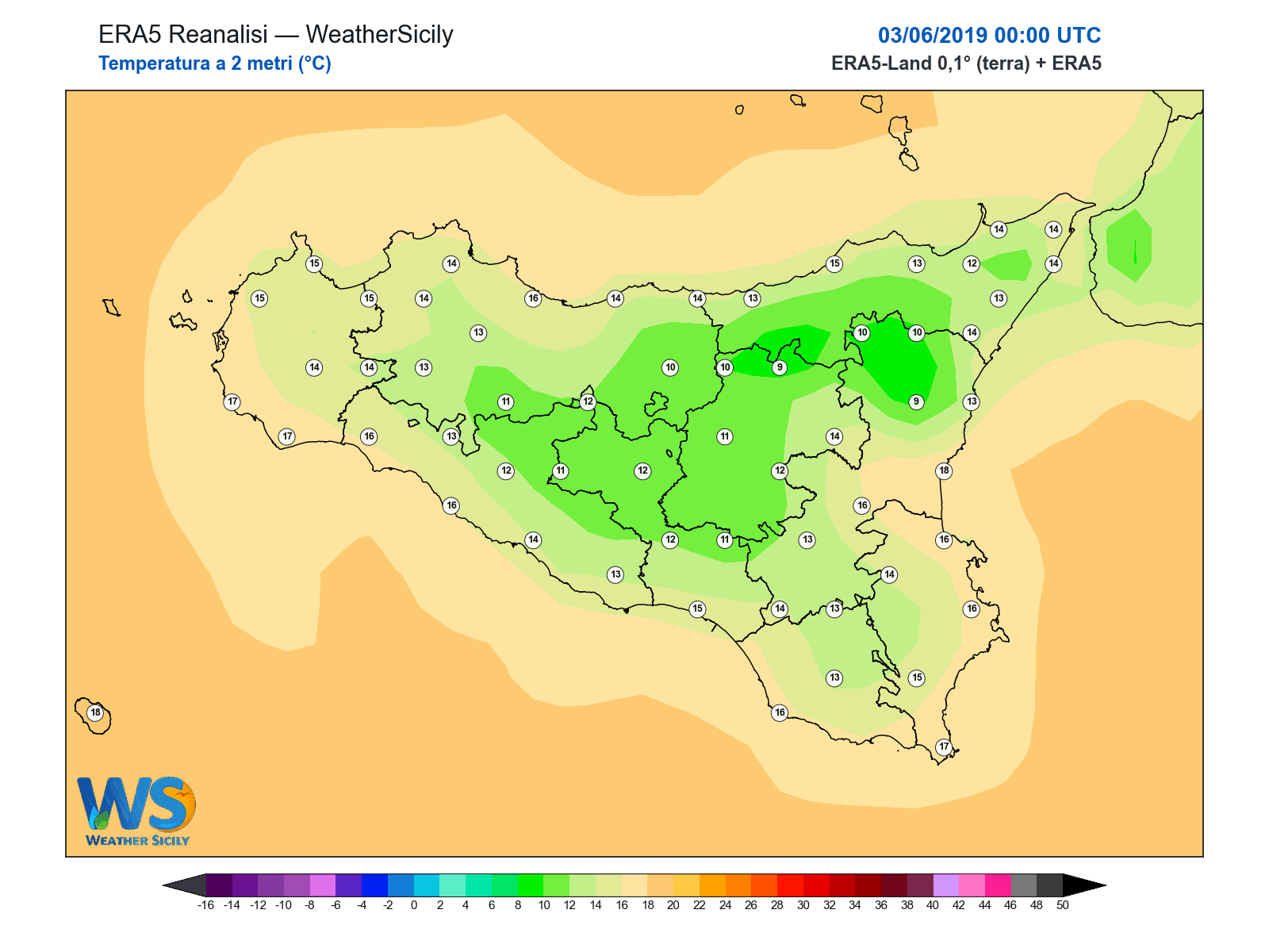 Temperatura a 2 metri · 2019060300