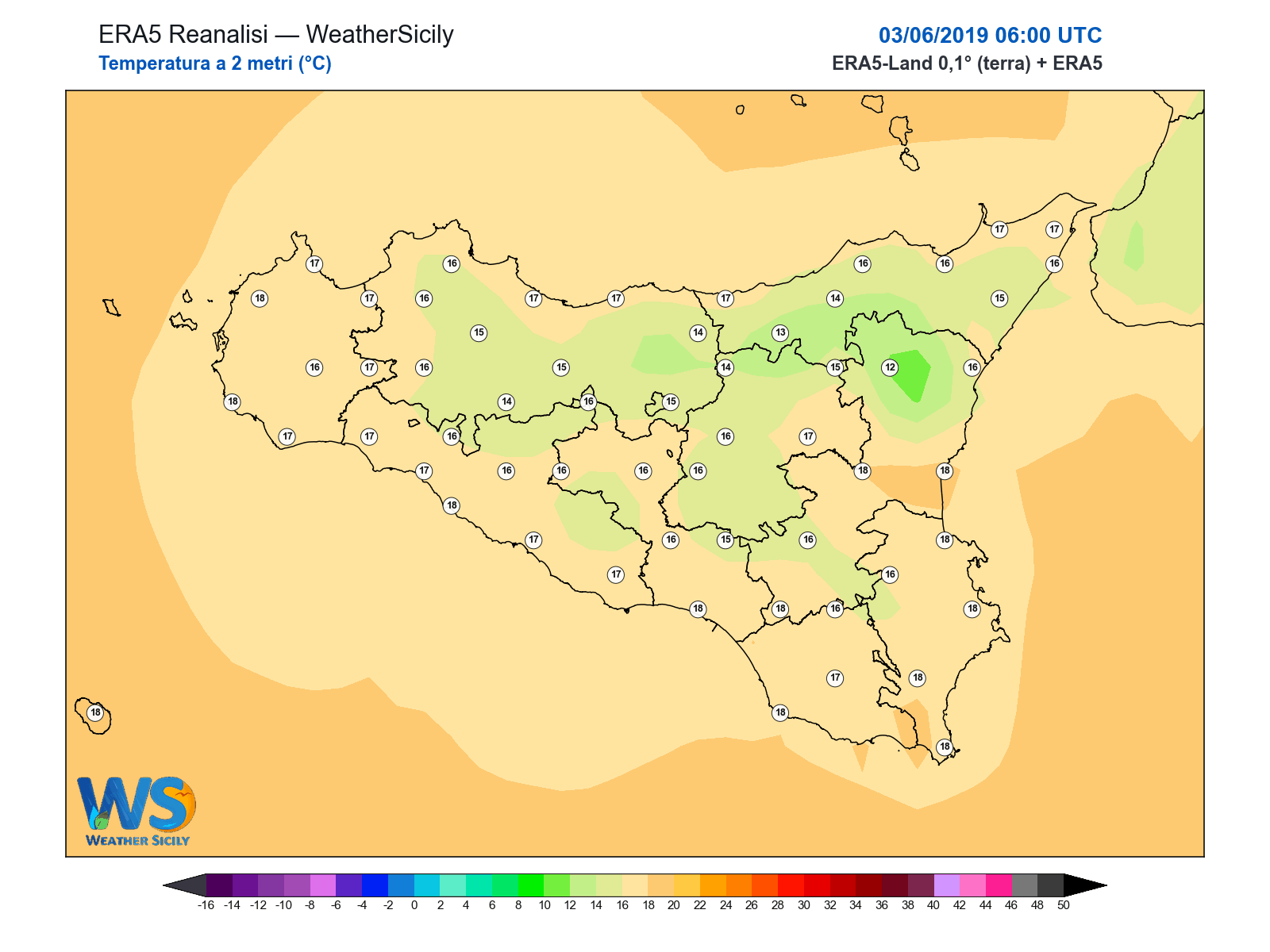 Temperatura a 2 metri · 2019060306