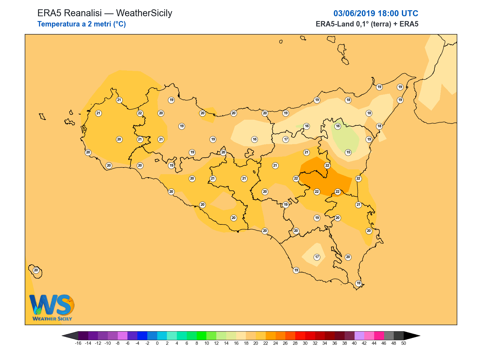 Temperatura a 2 metri · 2019060318
