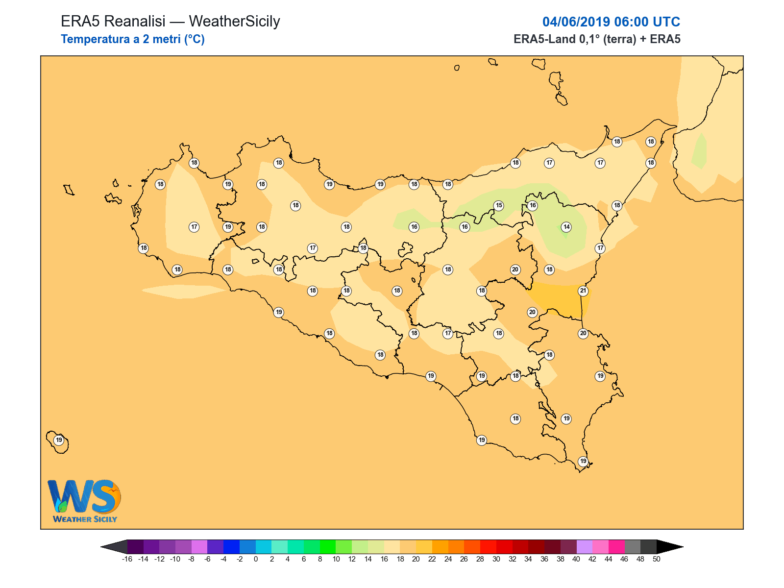 Temperatura a 2 metri · 2019060406