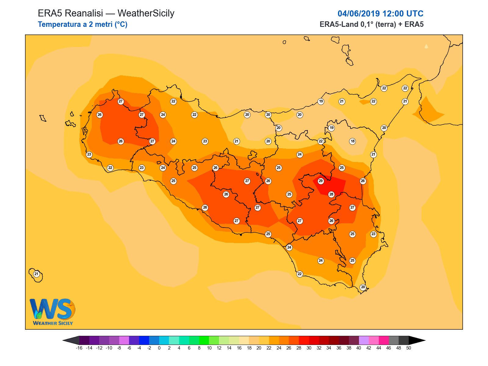 Temperatura a 2 metri · 2019060412