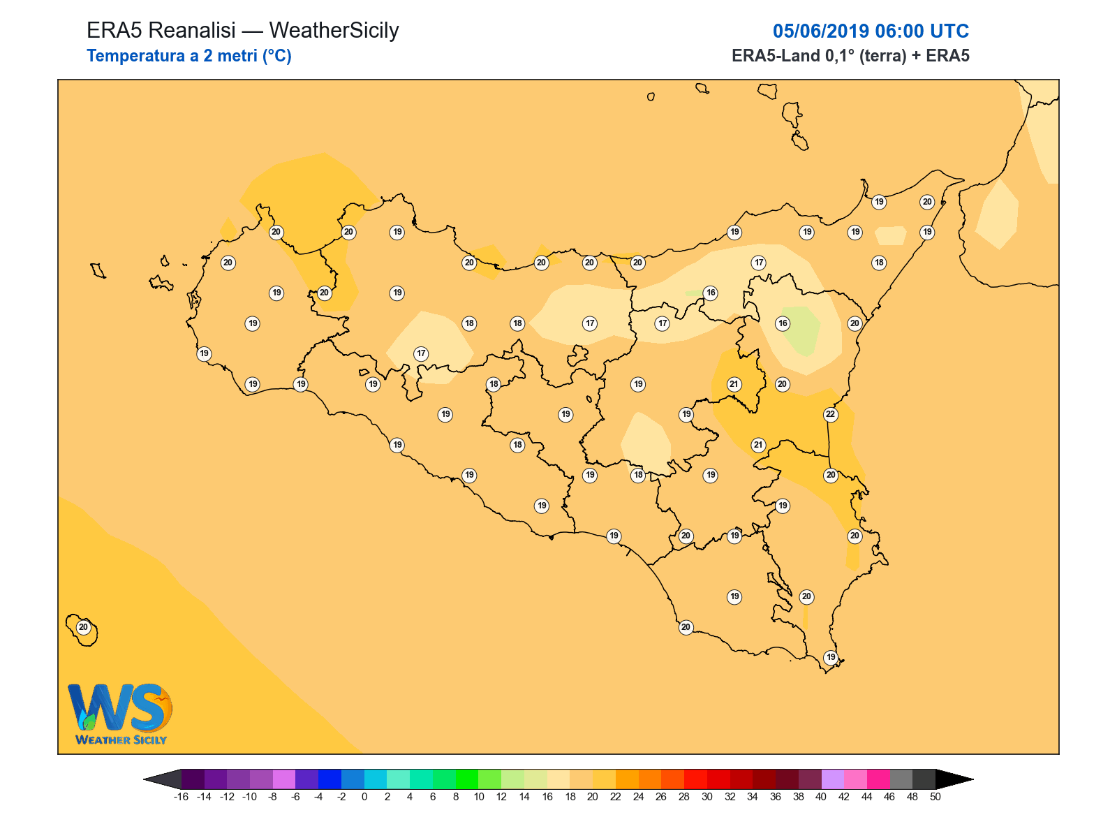 Temperatura a 2 metri · 2019060506
