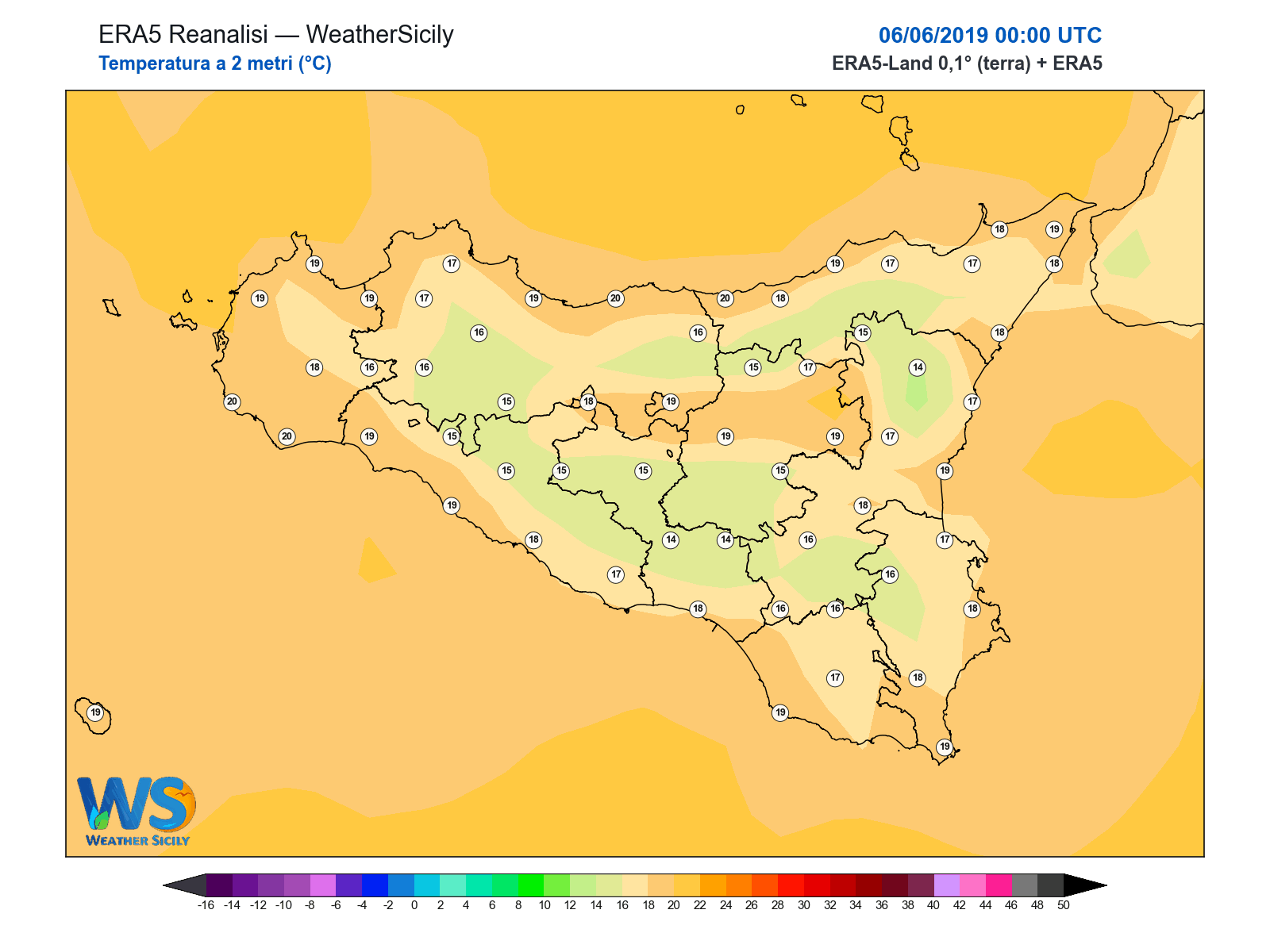 Temperatura a 2 metri · 2019060600