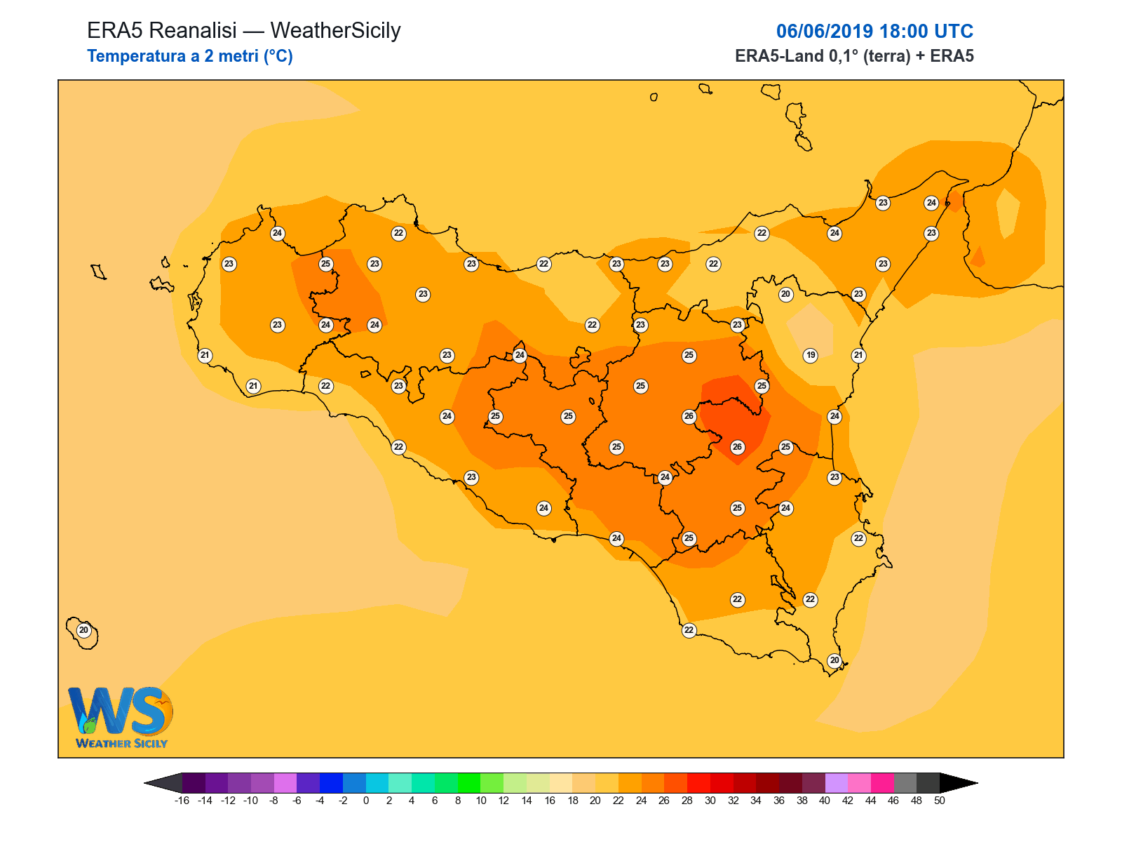 Temperatura a 2 metri · 2019060618