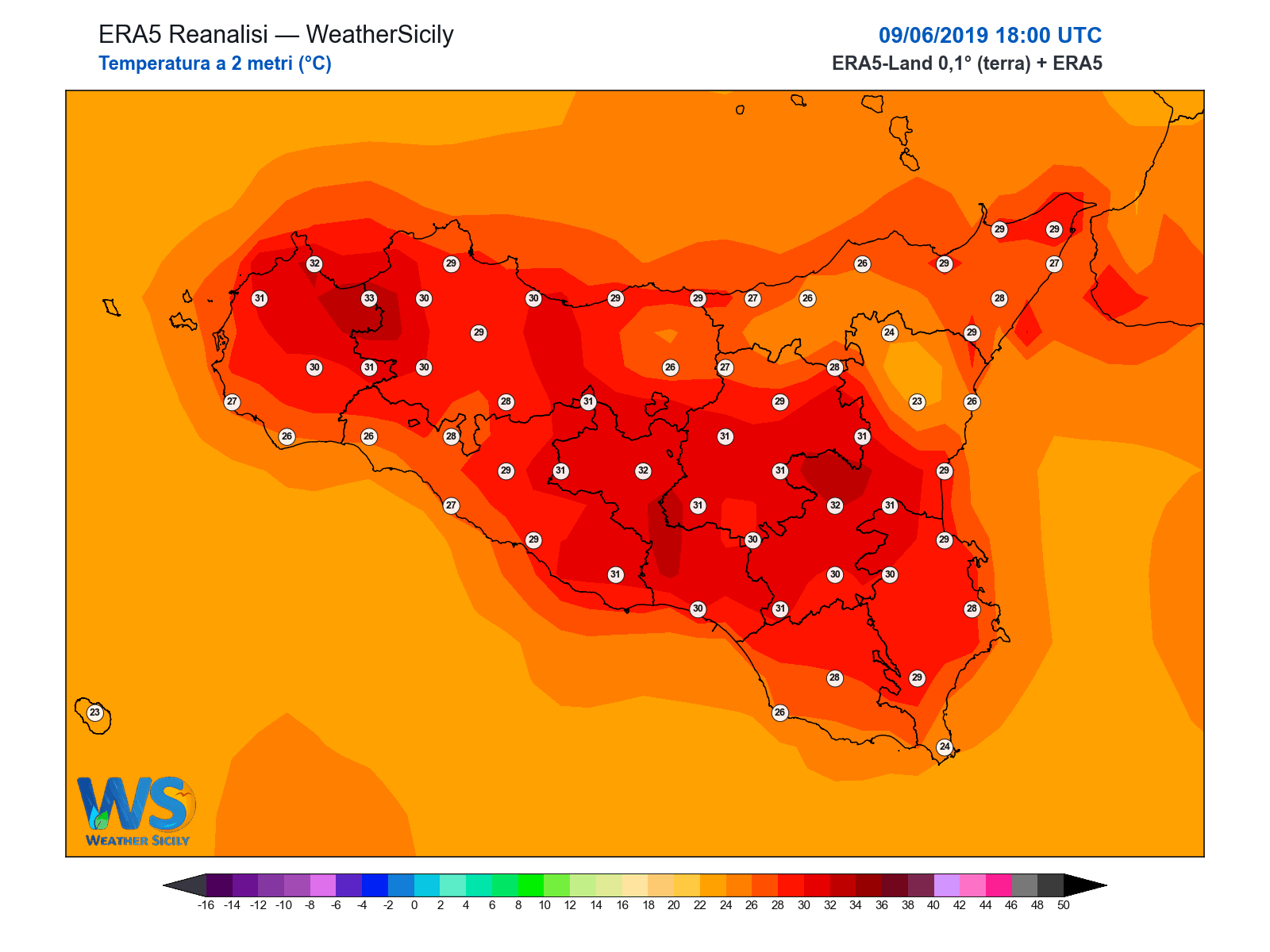 Temperatura a 2 metri · 2019060918