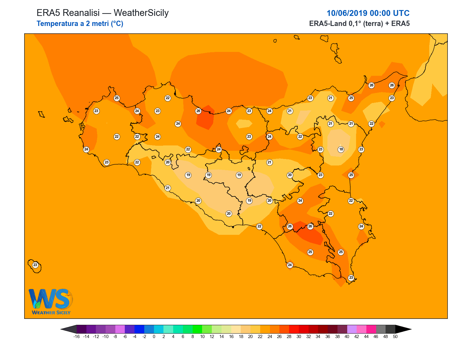 Temperatura a 2 metri · 2019061000