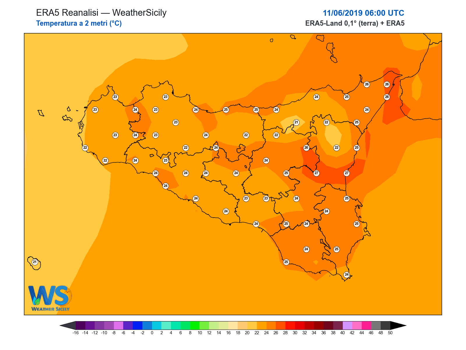 Temperatura a 2 metri · 2019061106