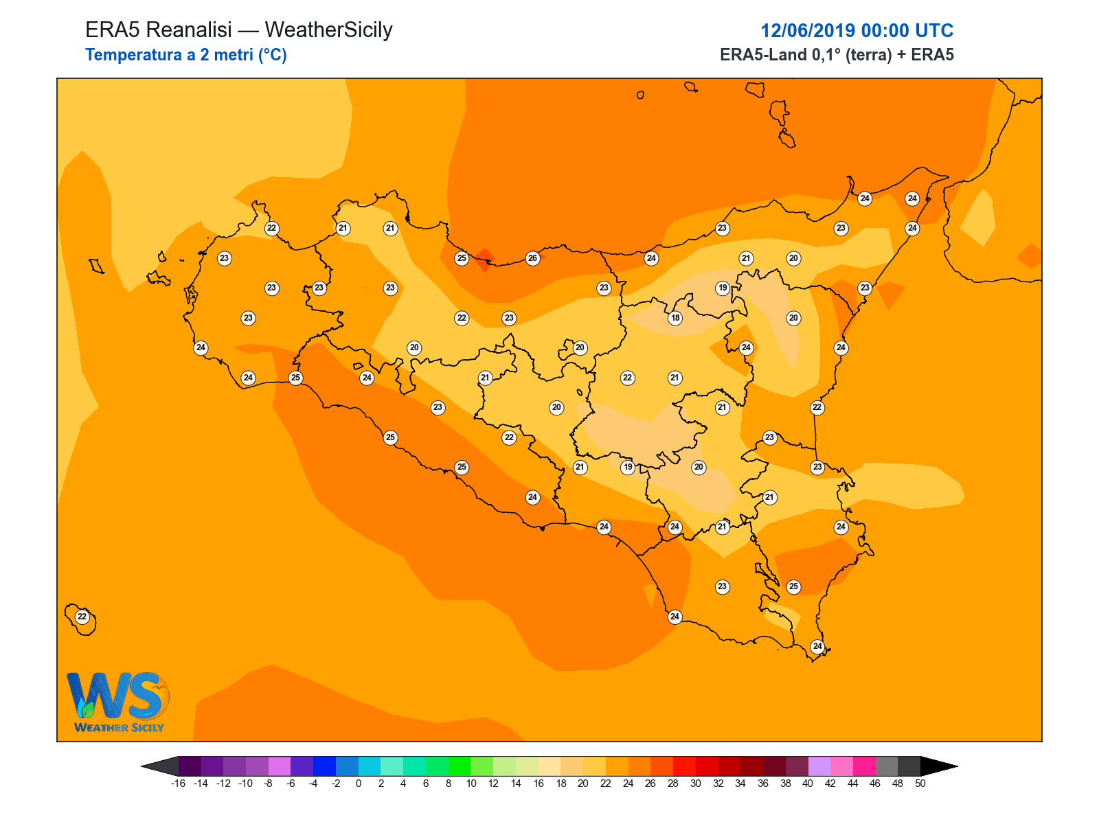 Temperatura a 2 metri · 2019061200