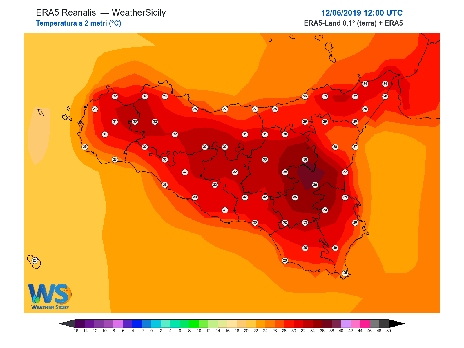 Temperatura a 2 metri · 2019061212