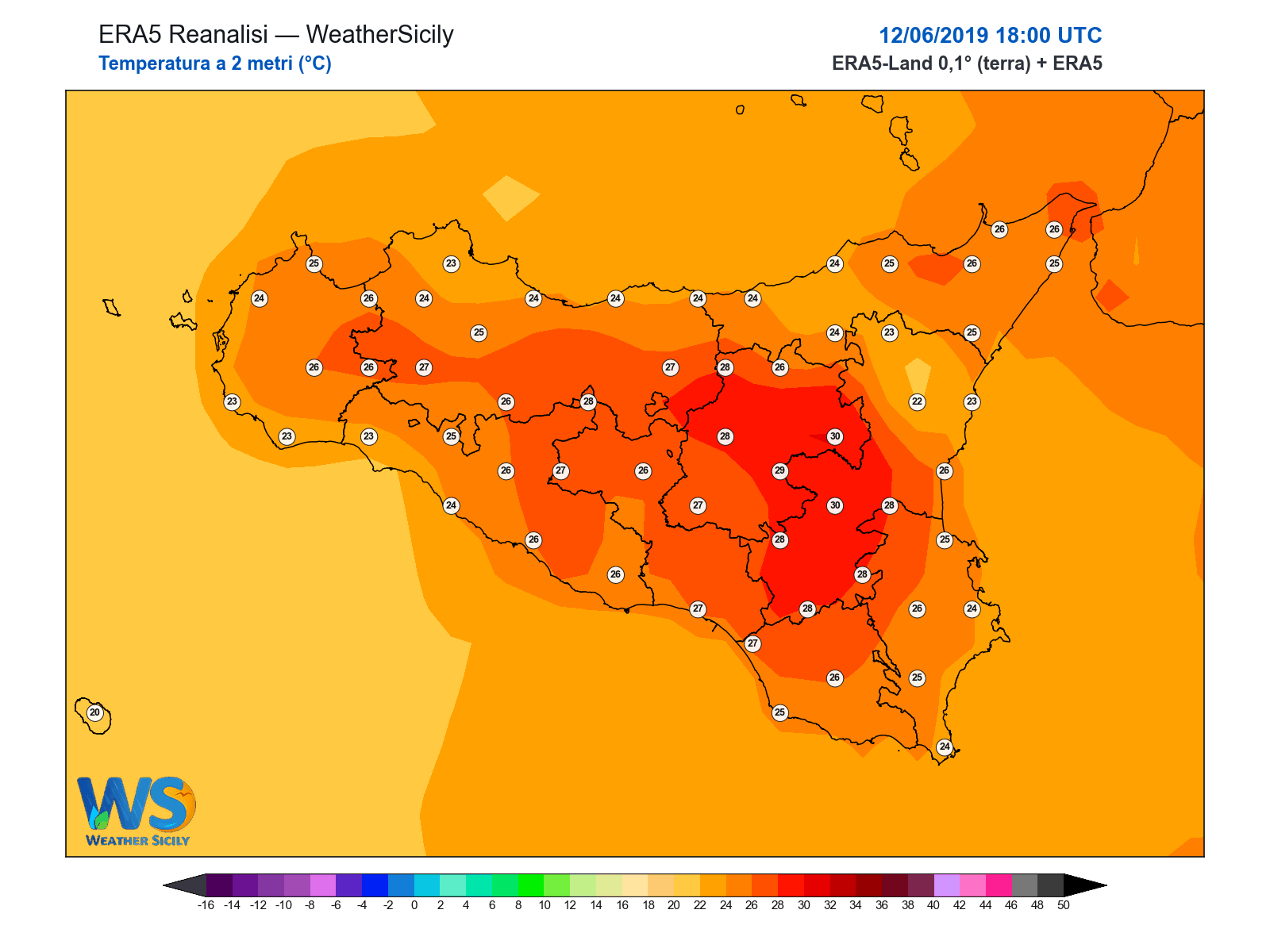Temperatura a 2 metri · 2019061218