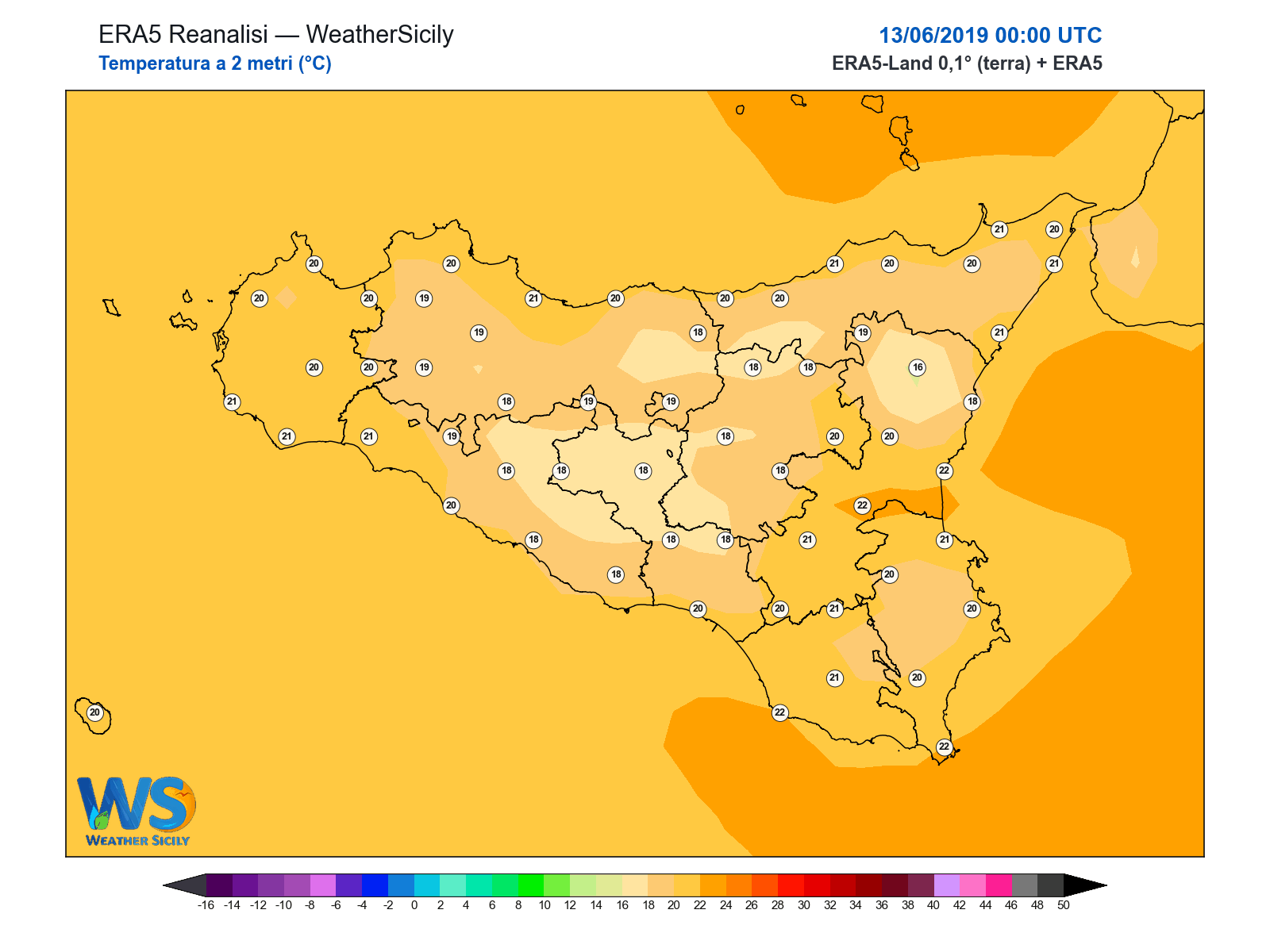 Temperatura a 2 metri · 2019061300