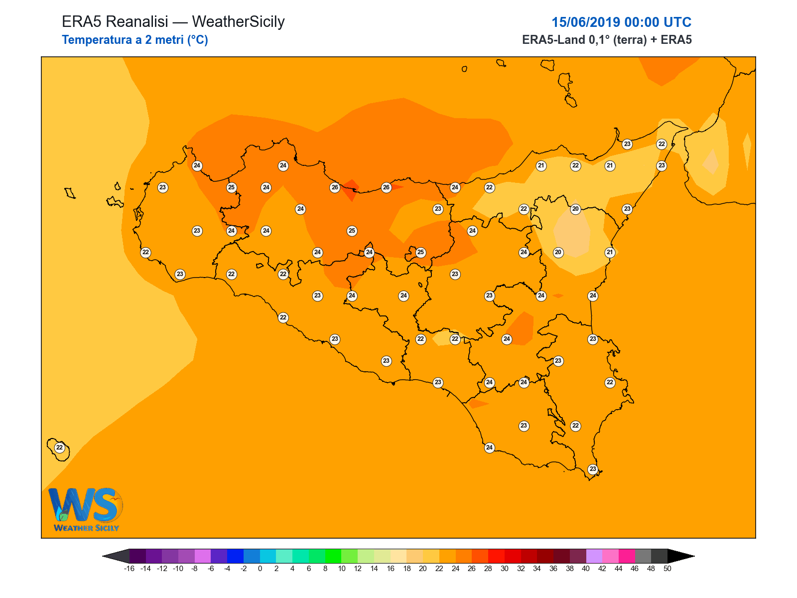 Temperatura a 2 metri · 2019061500