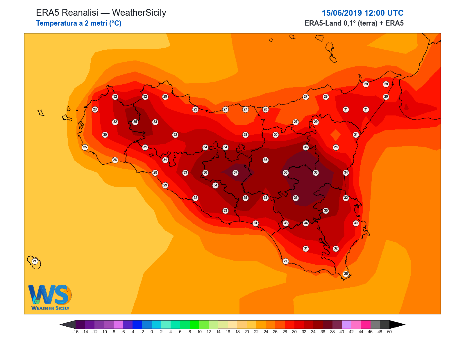 Temperatura a 2 metri · 2019061512