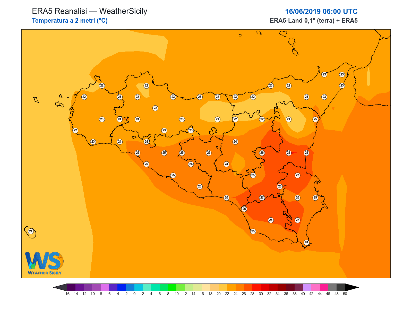Temperatura a 2 metri · 2019061606
