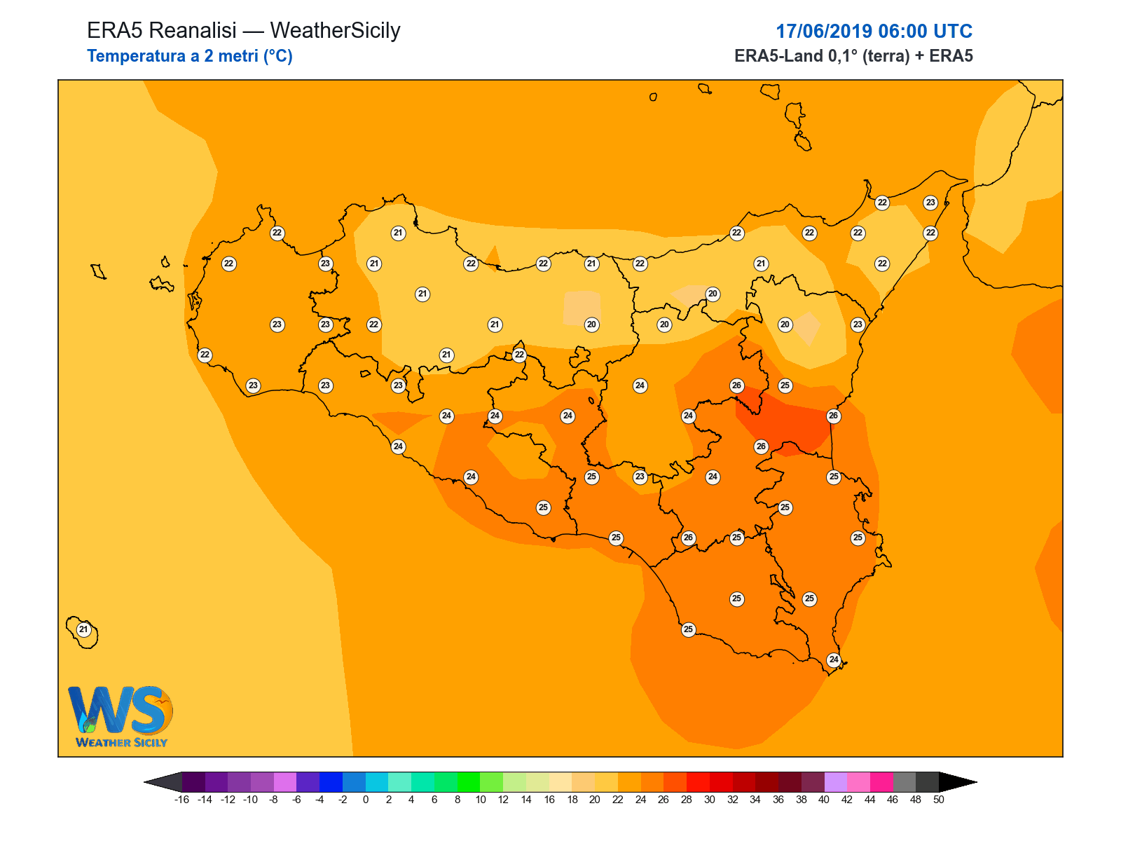 Temperatura a 2 metri · 2019061706