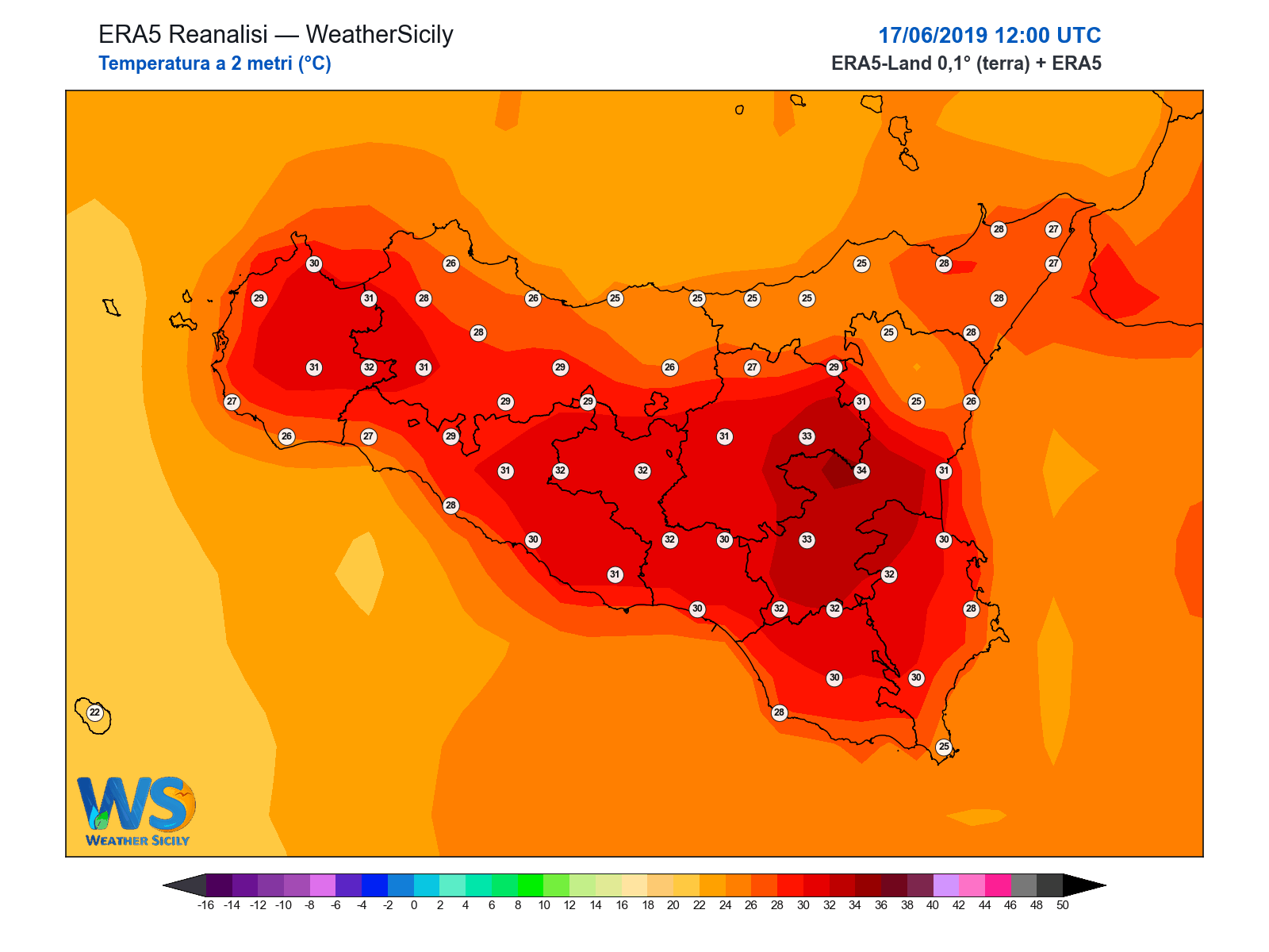 Temperatura a 2 metri · 2019061712