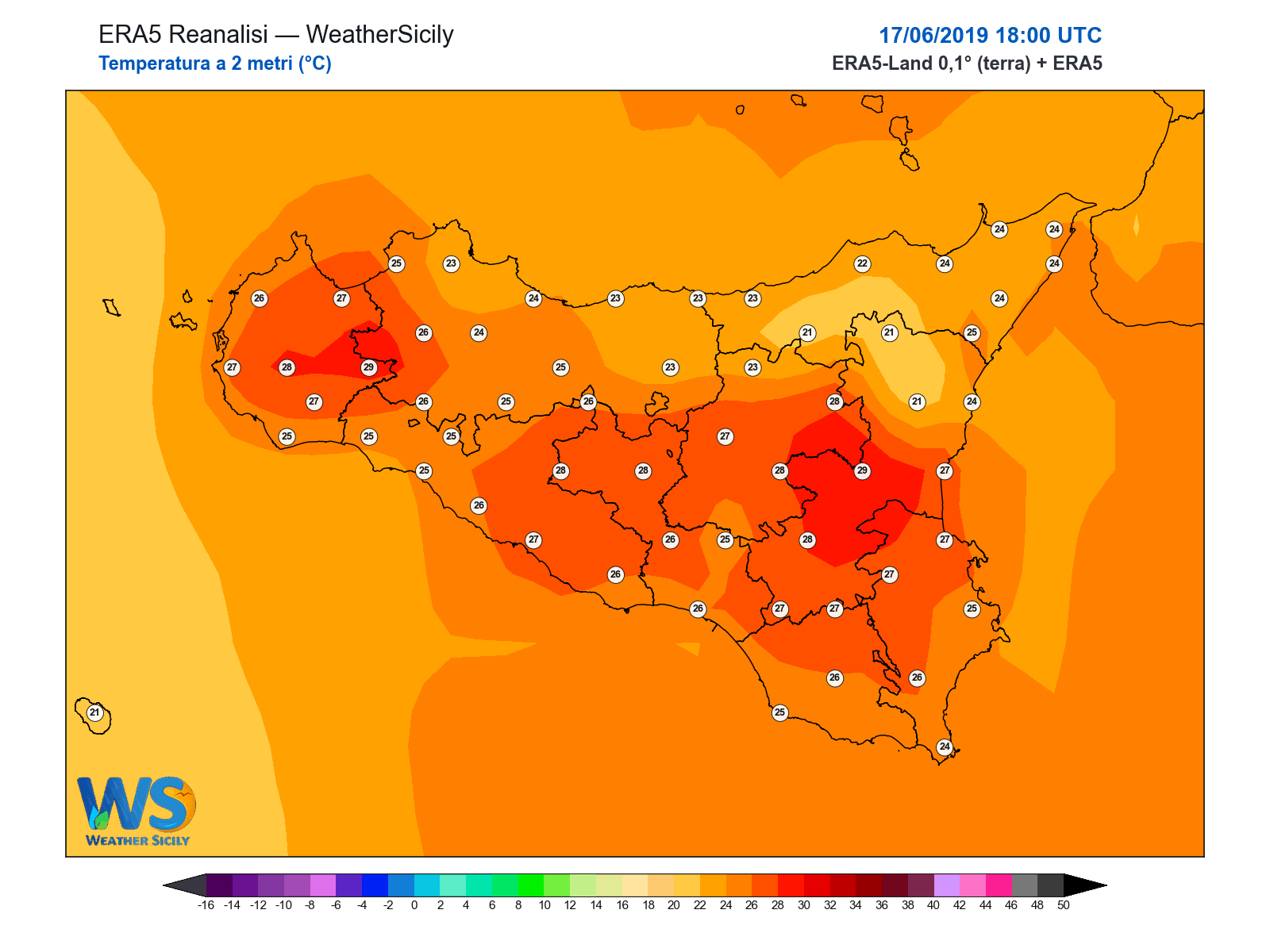 Temperatura a 2 metri · 2019061718