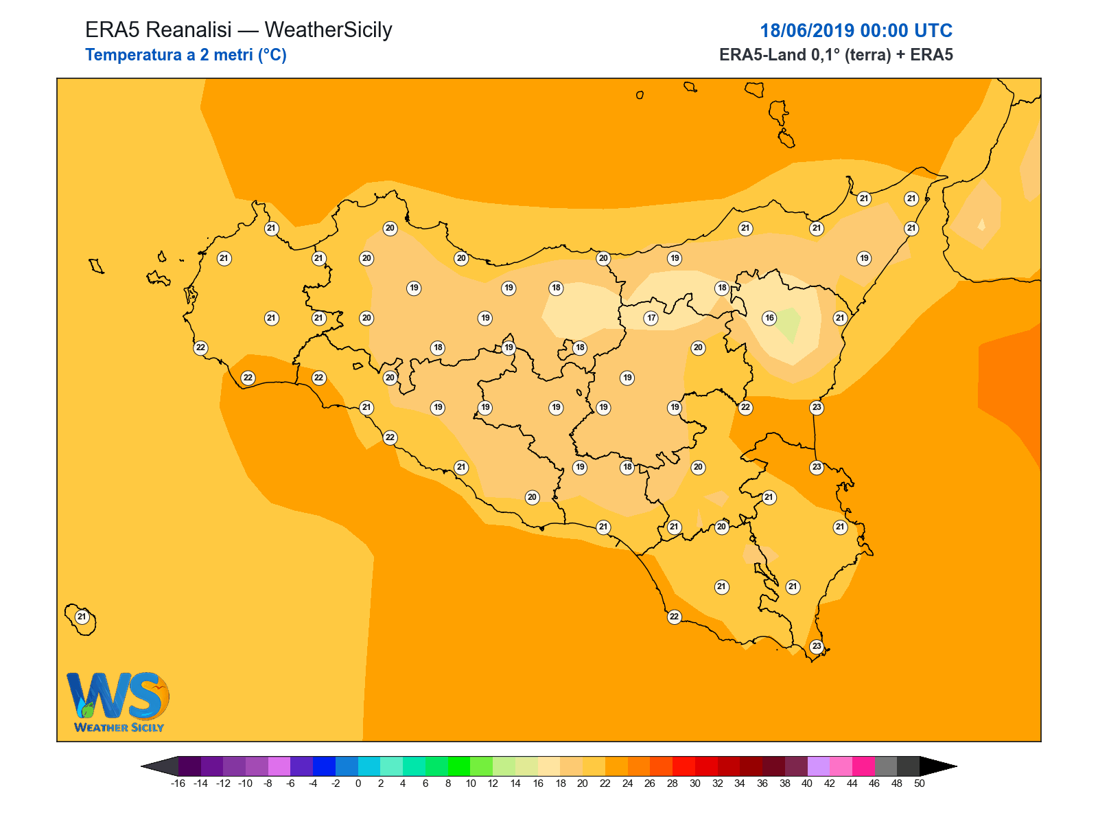 Temperatura a 2 metri · 2019061800