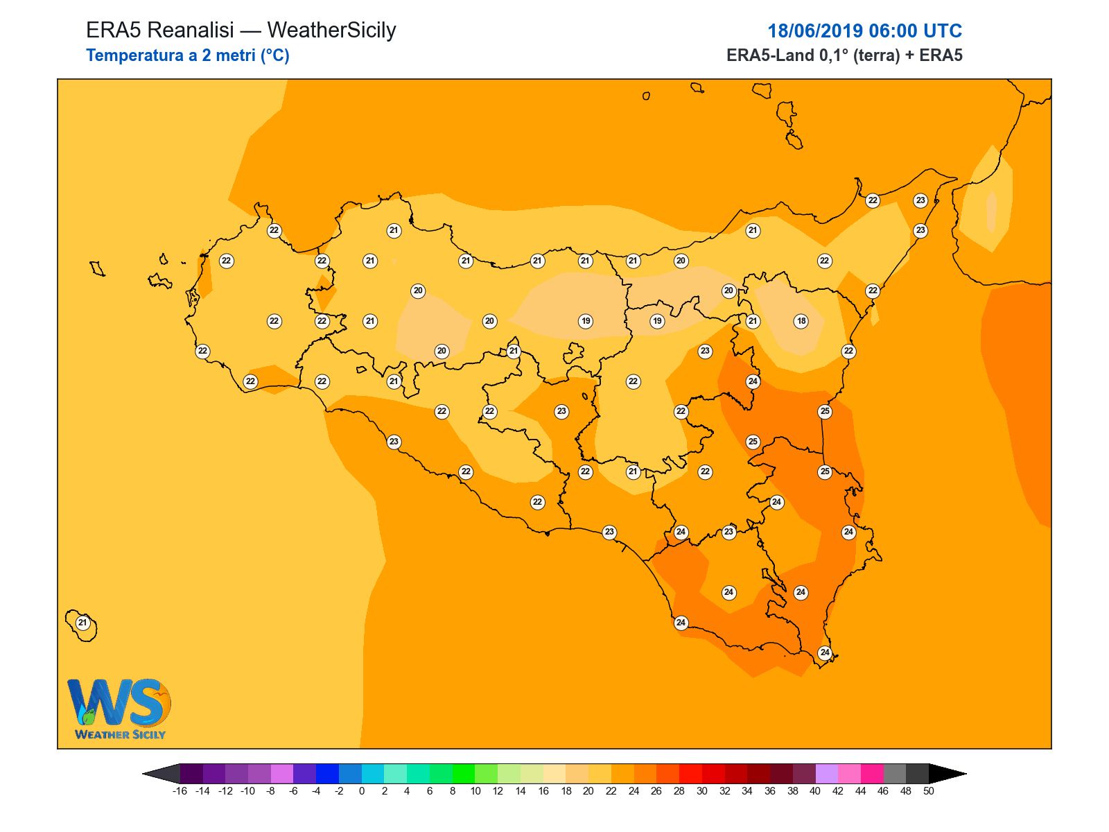 Temperatura a 2 metri · 2019061806