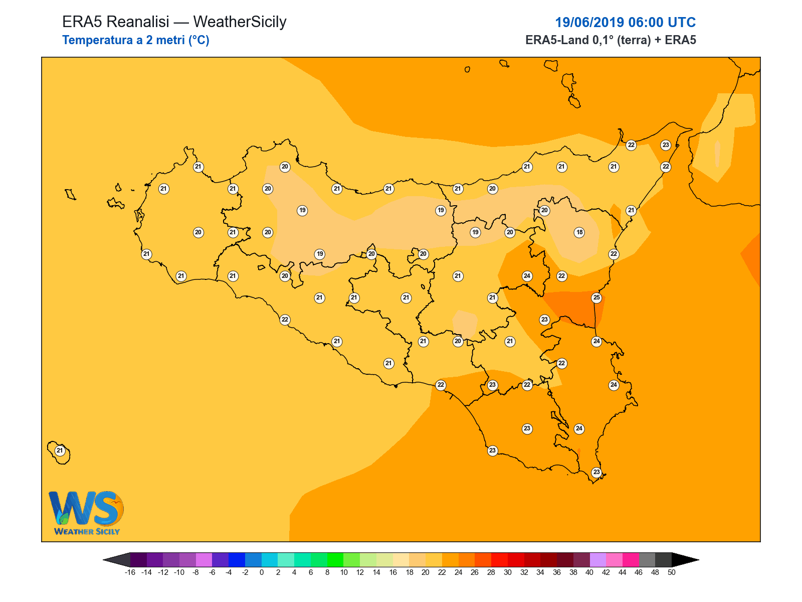 Temperatura a 2 metri · 2019061906