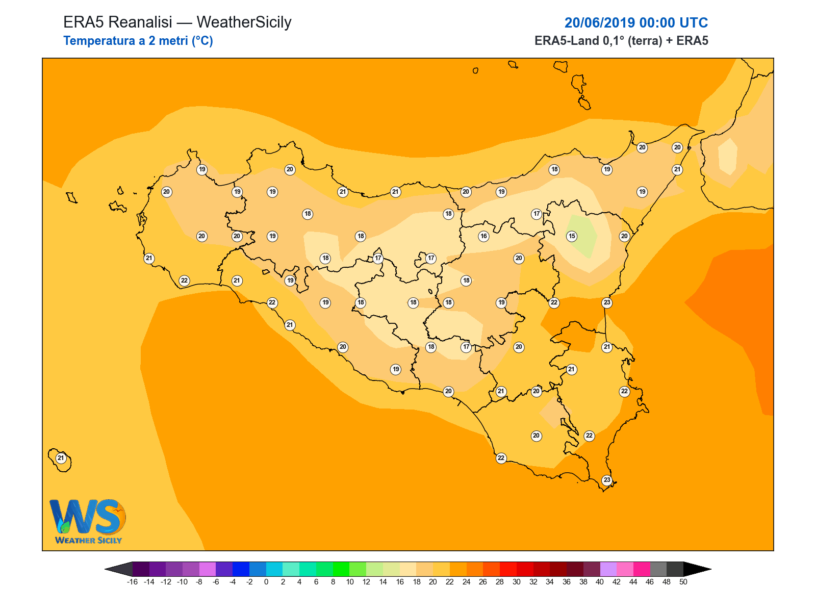 Temperatura a 2 metri · 2019062000