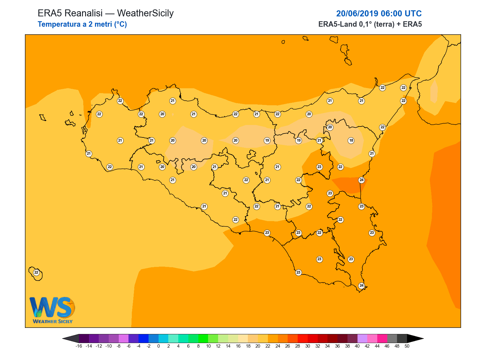 Temperatura a 2 metri · 2019062006