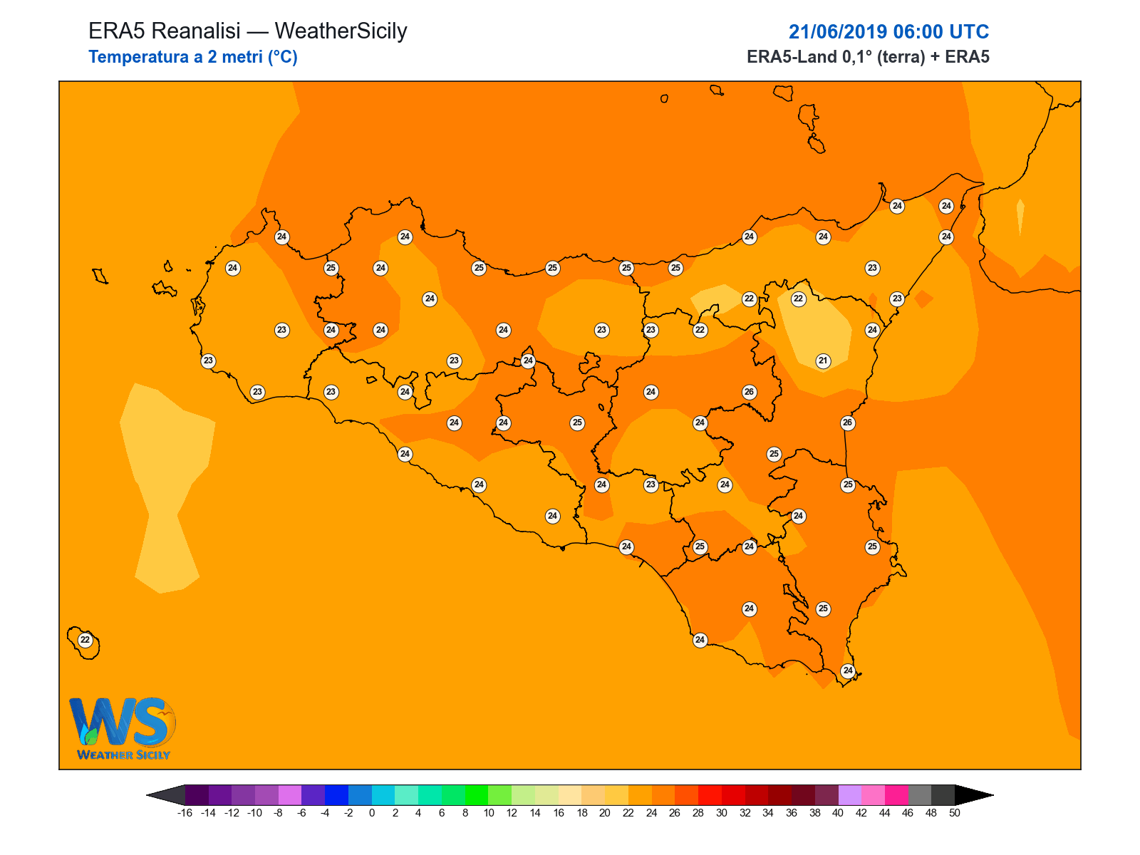 Temperatura a 2 metri · 2019062106