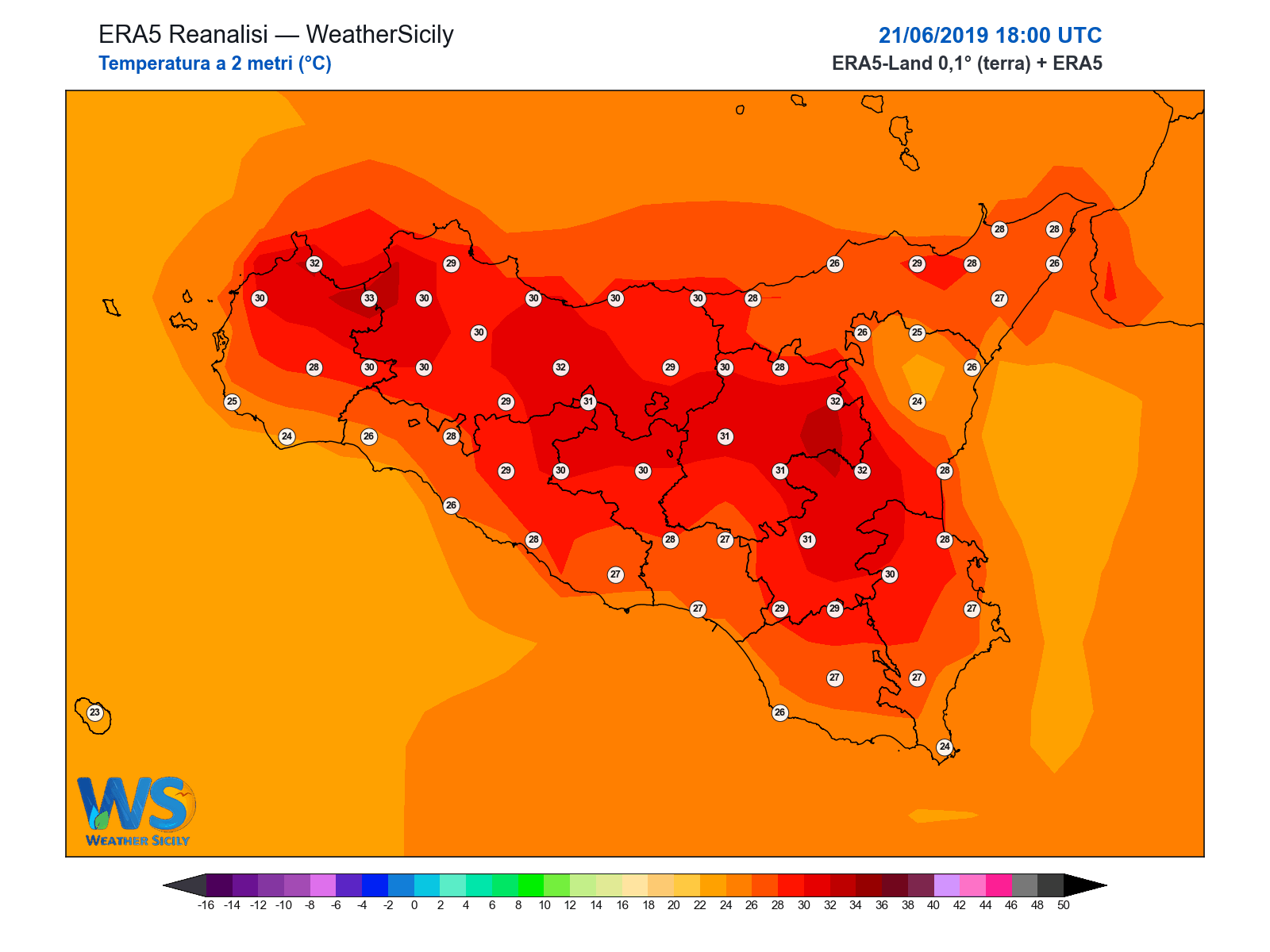 Temperatura a 2 metri · 2019062118