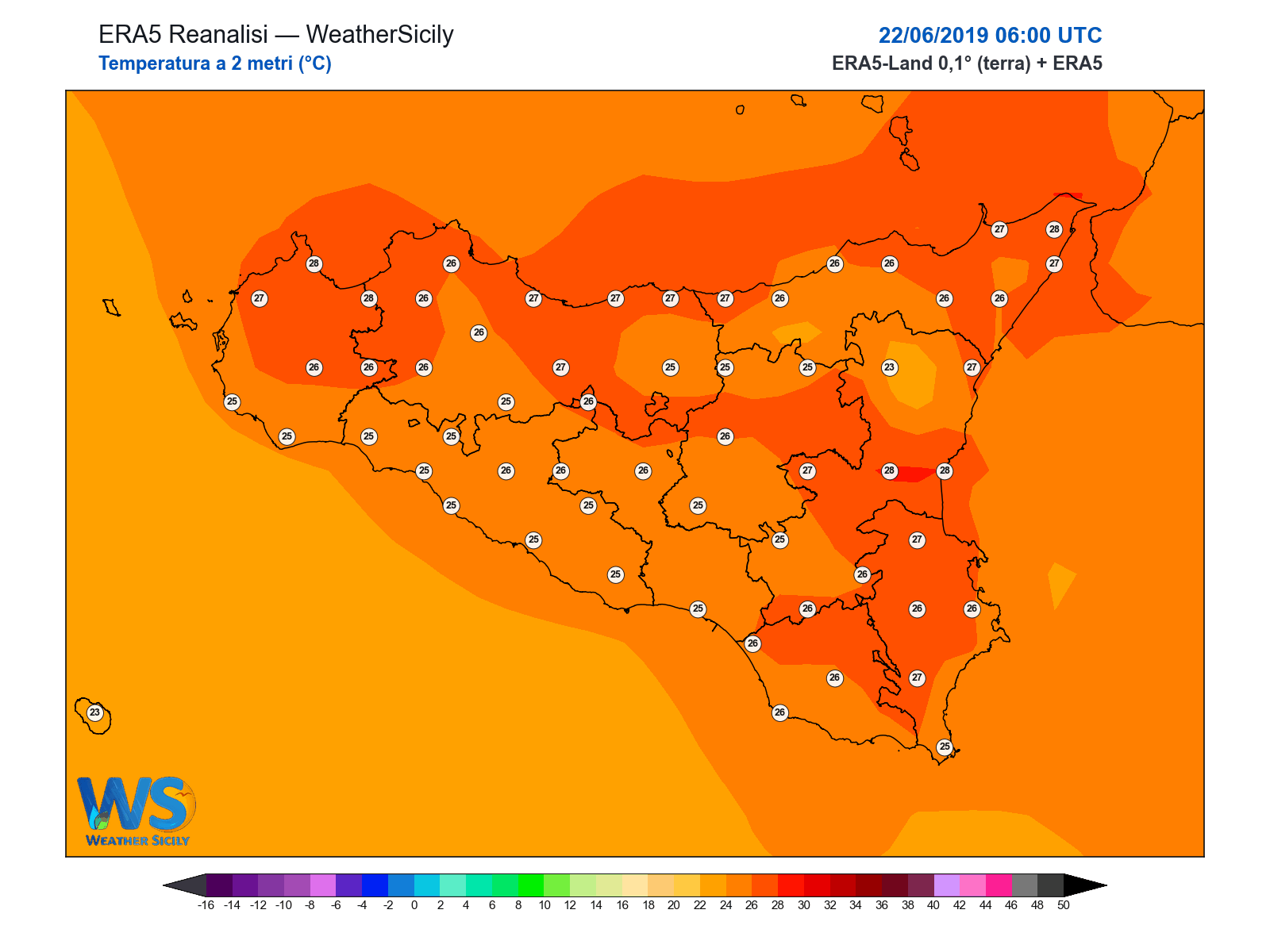 Temperatura a 2 metri · 2019062206