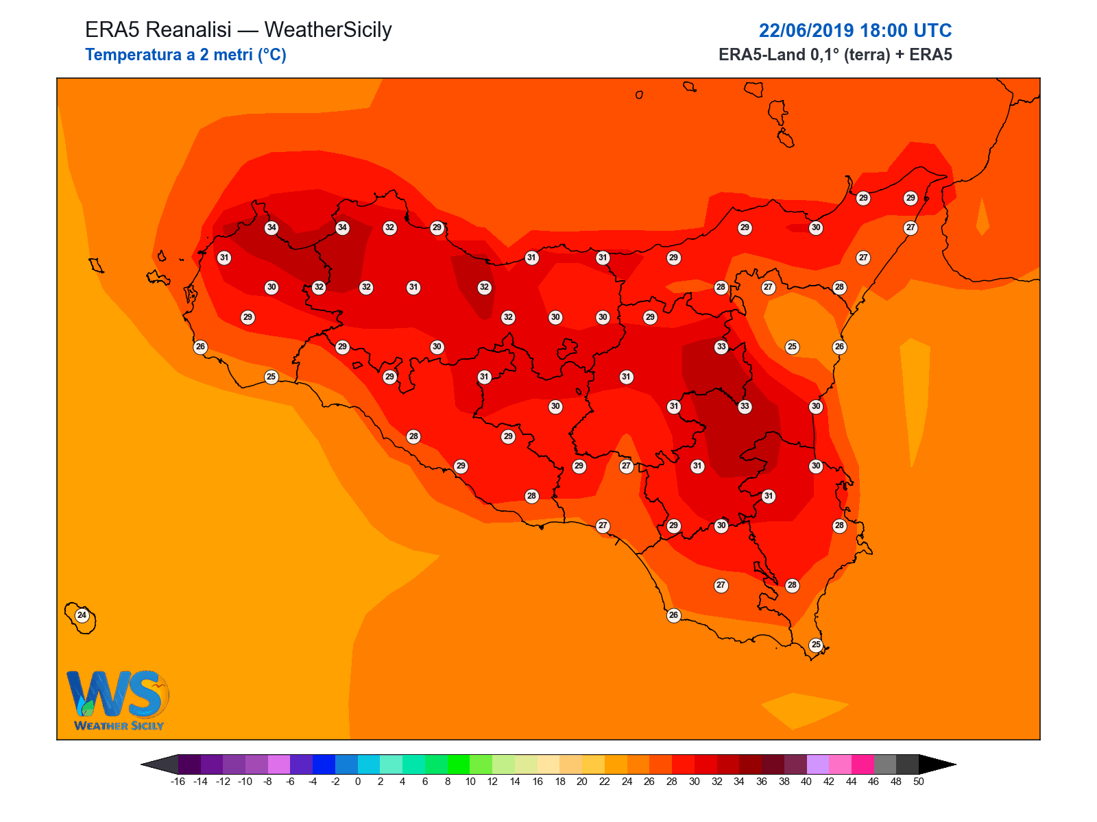 Temperatura a 2 metri · 2019062218