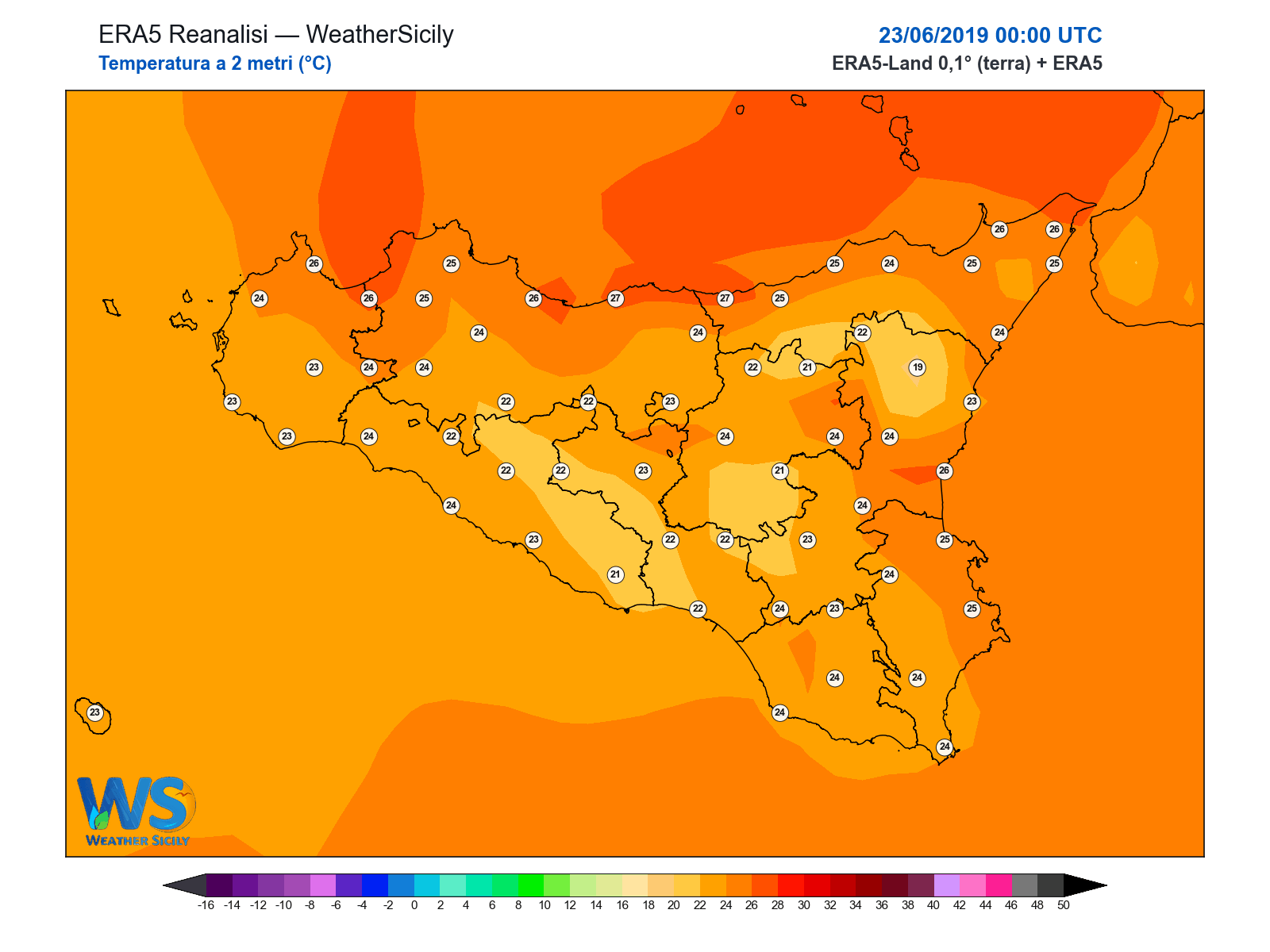 Temperatura a 2 metri · 2019062300