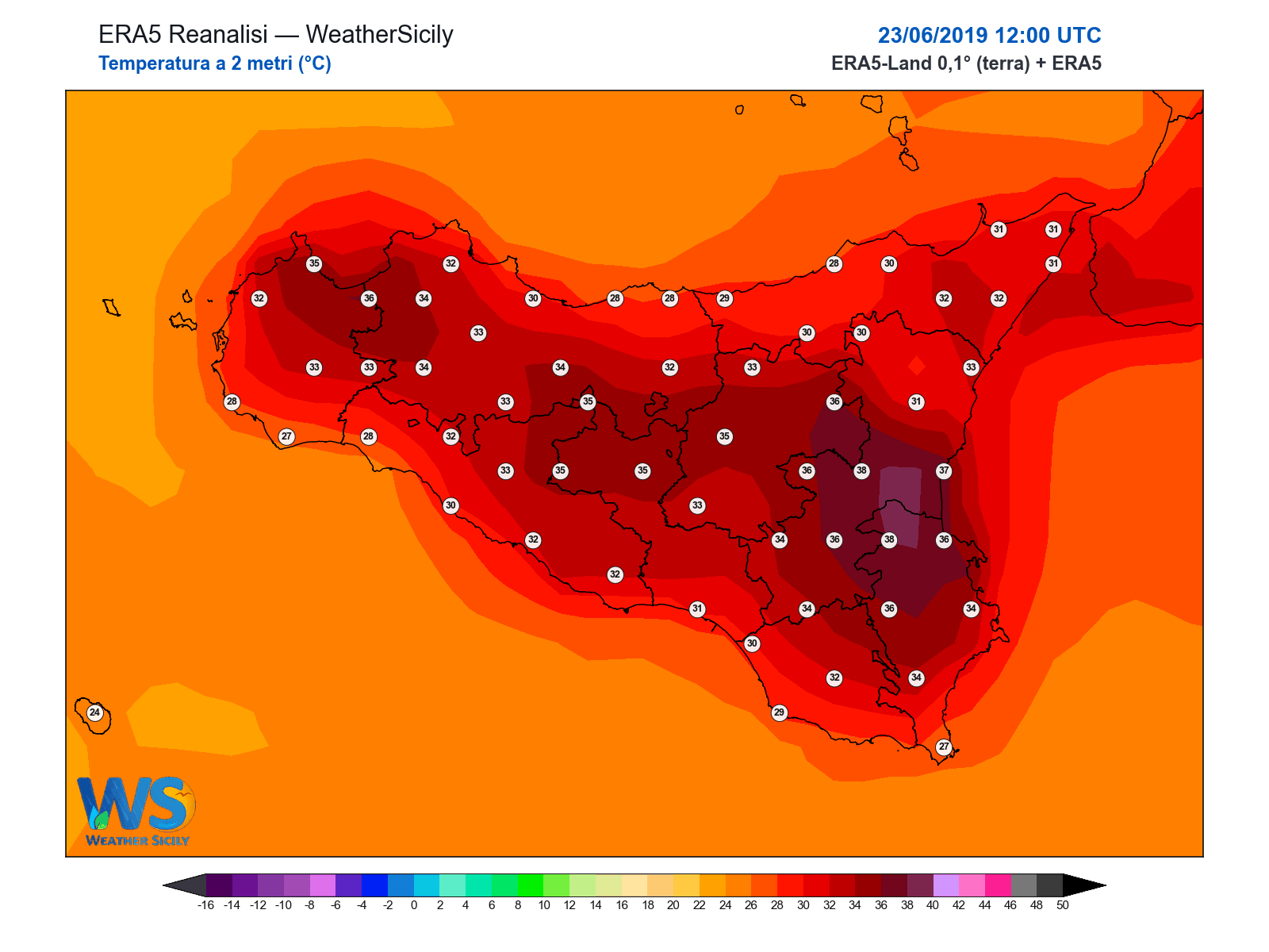 Temperatura a 2 metri · 2019062312