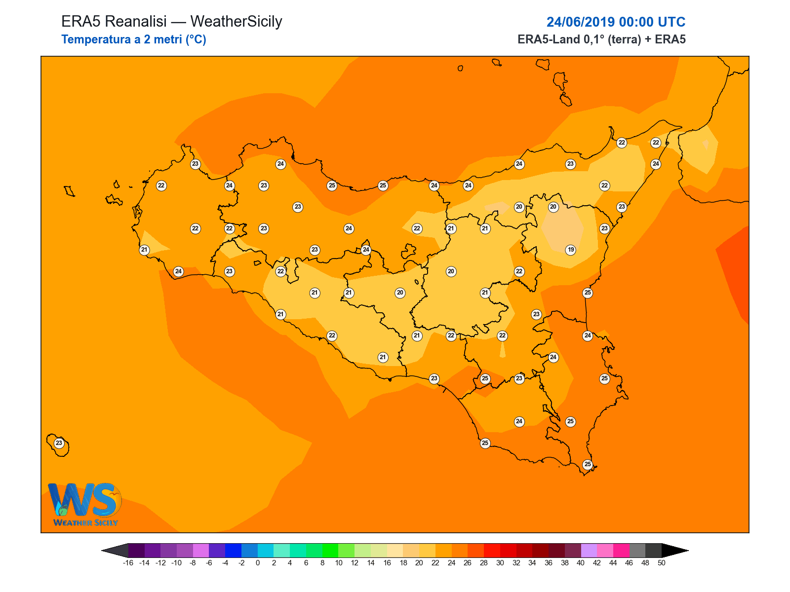 Temperatura a 2 metri · 2019062400