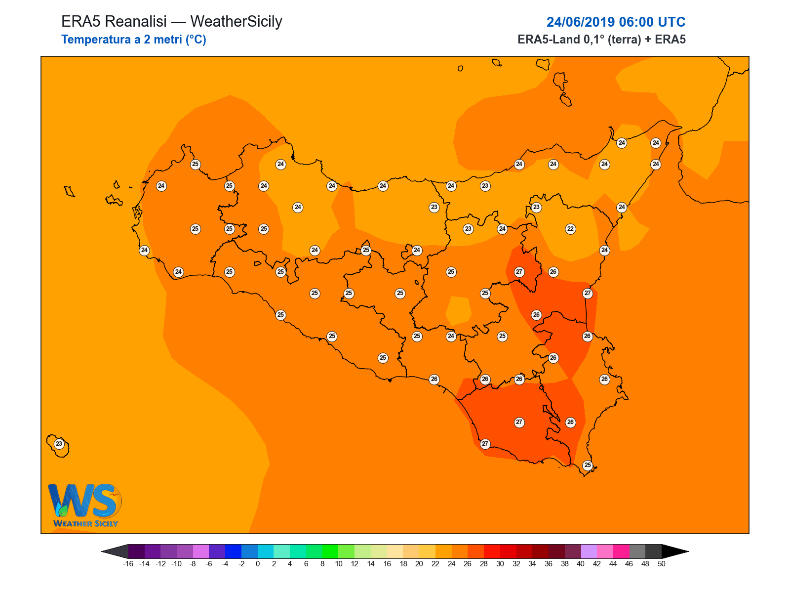 Temperatura a 2 metri · 2019062406