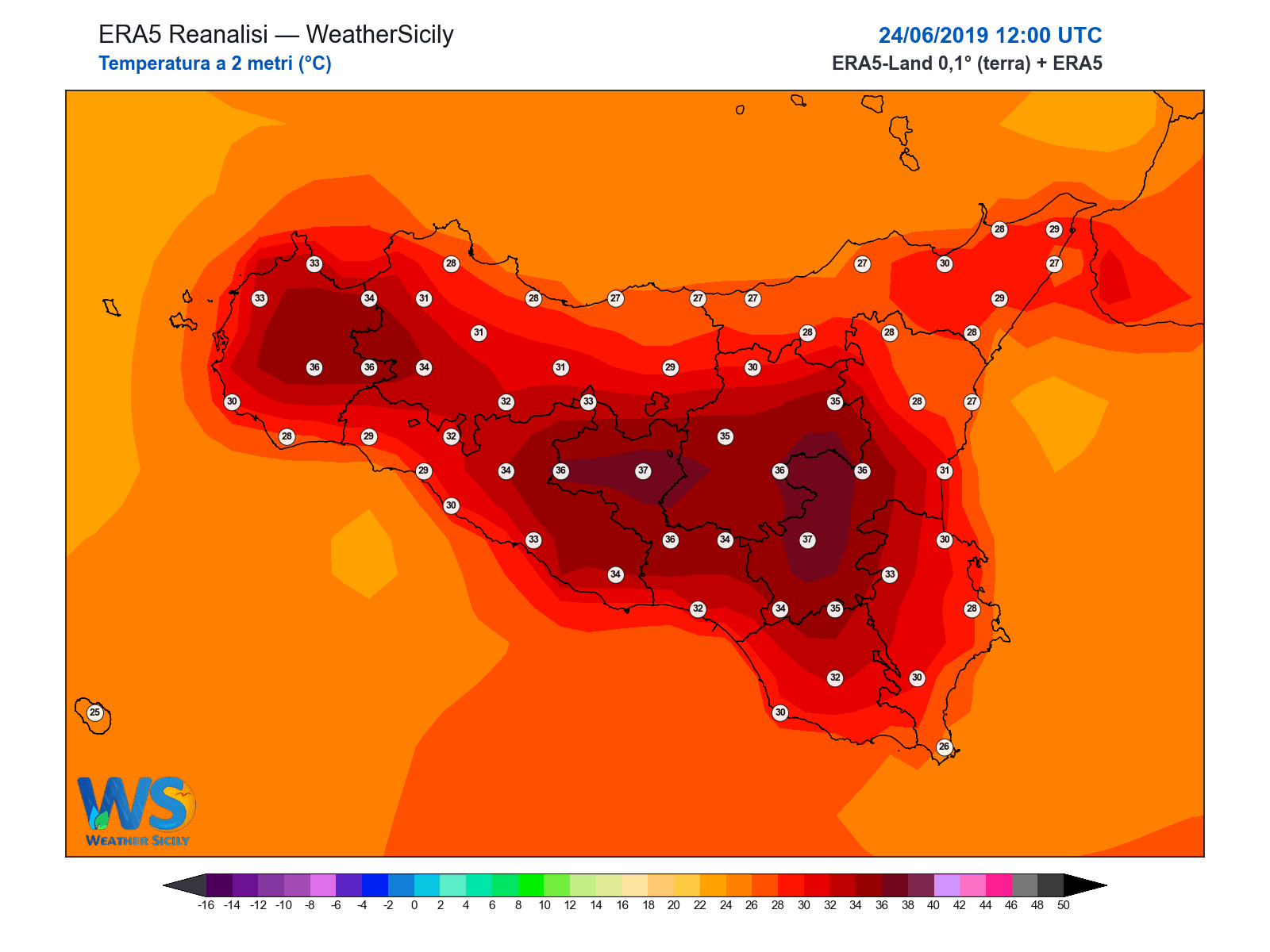 Temperatura a 2 metri · 2019062412