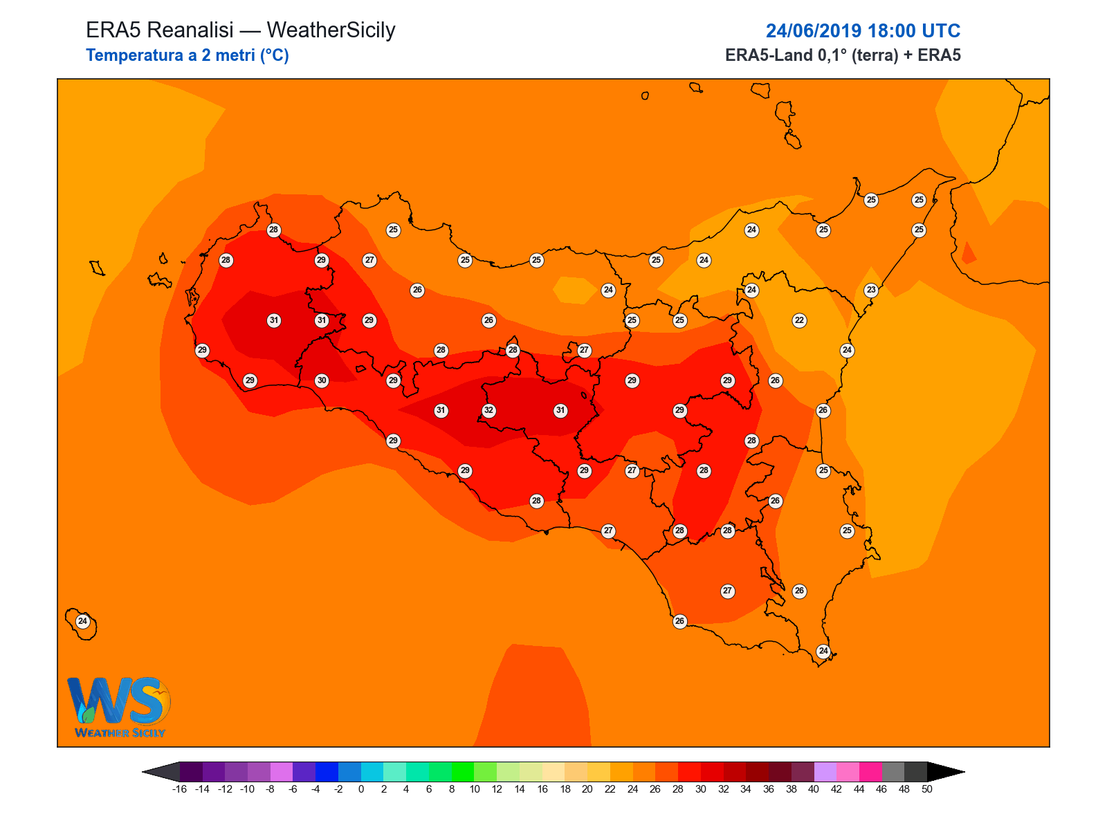 Temperatura a 2 metri · 2019062418