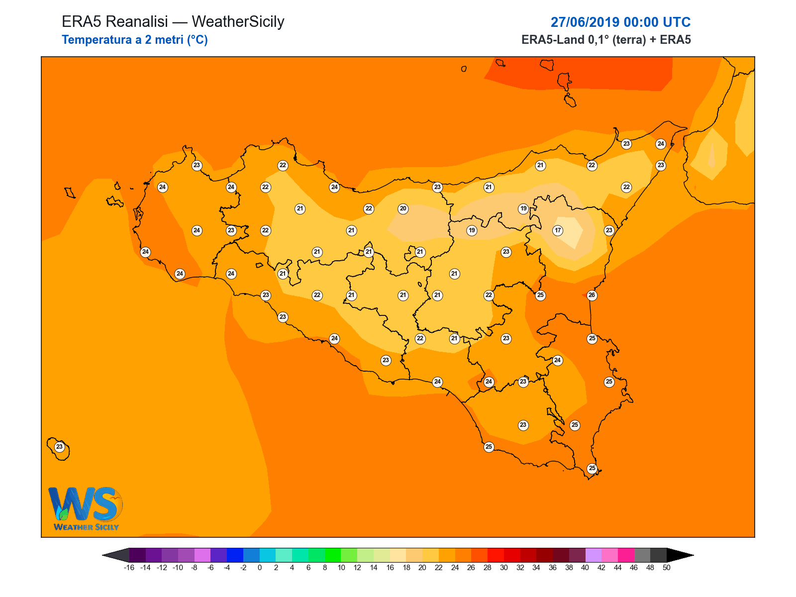 Temperatura a 2 metri · 2019062700