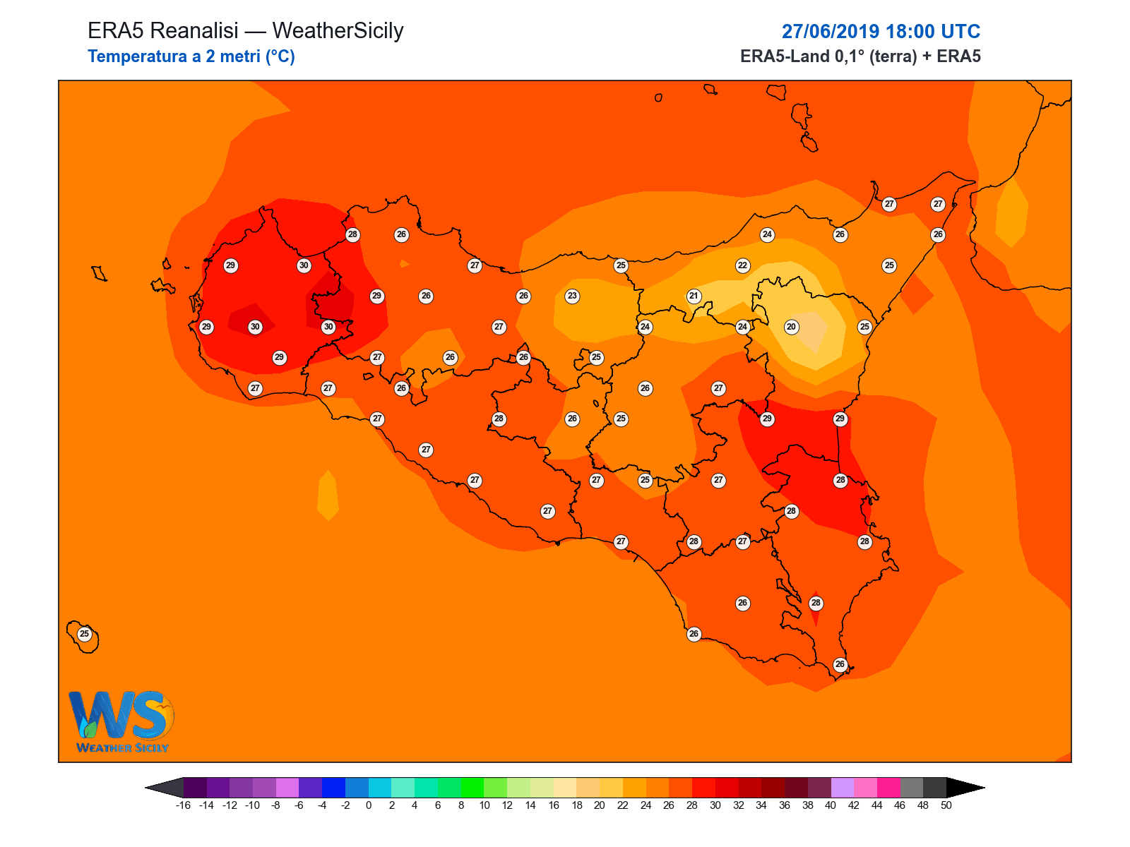 Temperatura a 2 metri · 2019062718