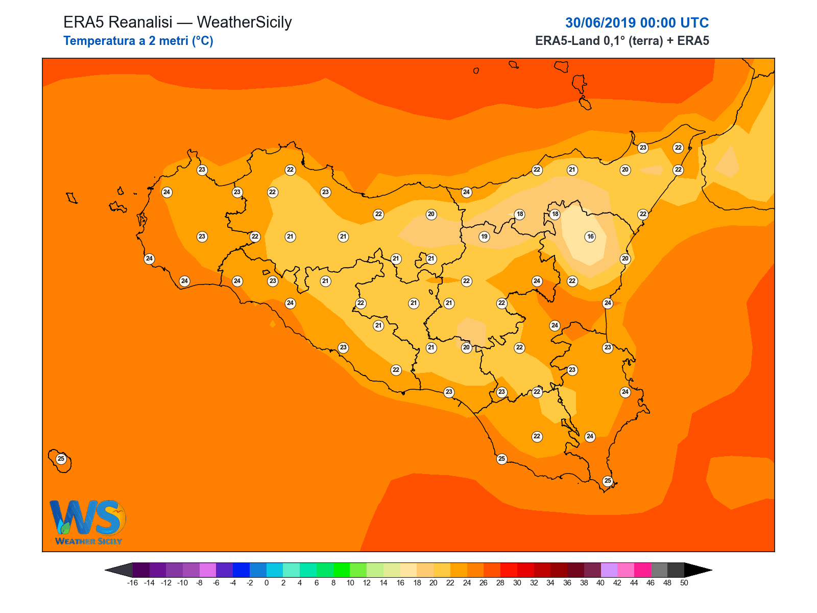 Temperatura a 2 metri · 2019063000