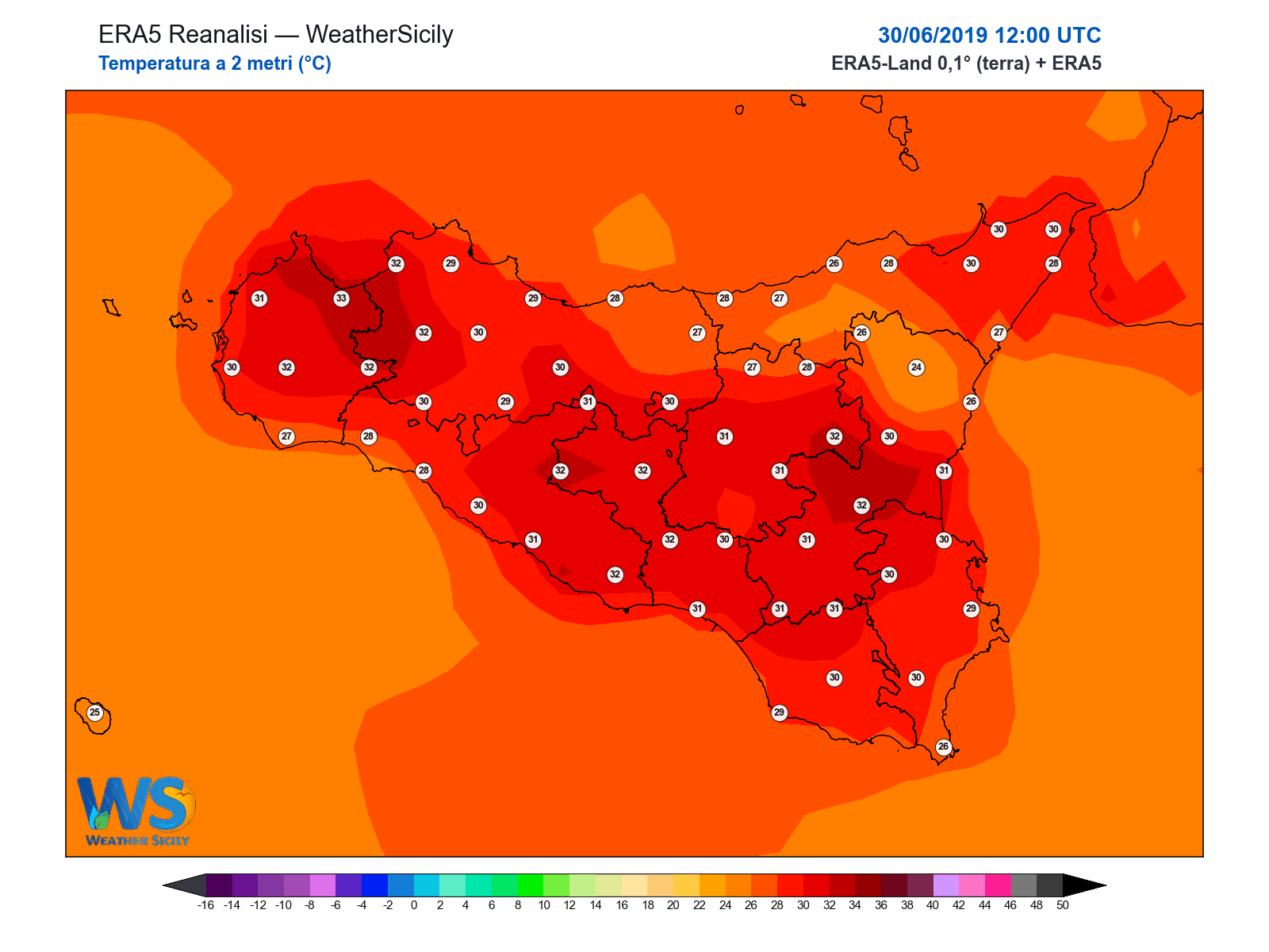 Temperatura a 2 metri · 2019063012