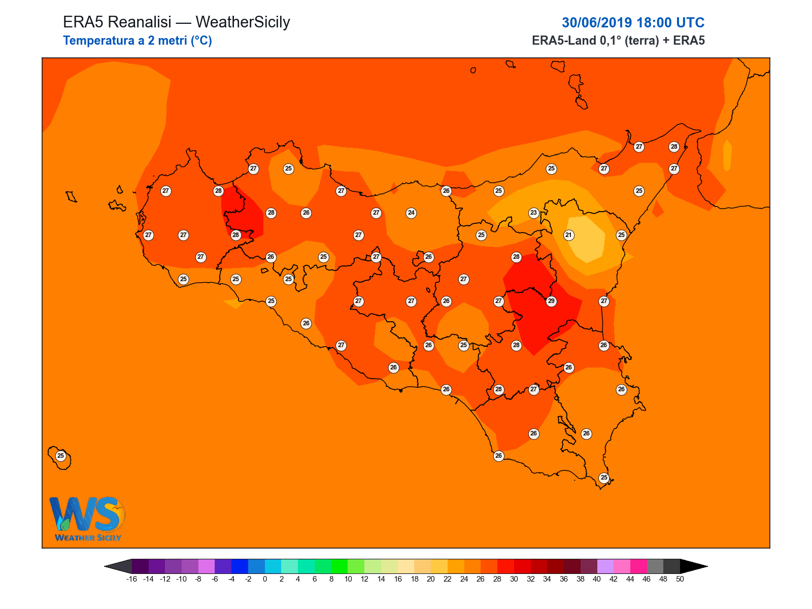 Temperatura a 2 metri · 2019063018
