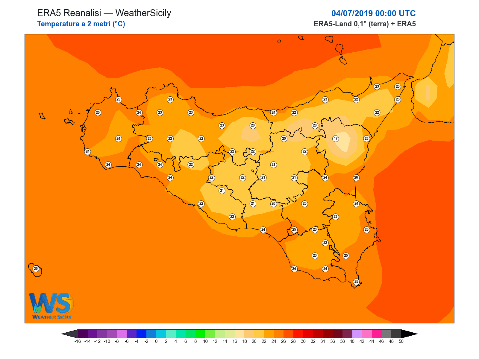 Temperatura a 2 metri · 2019070400