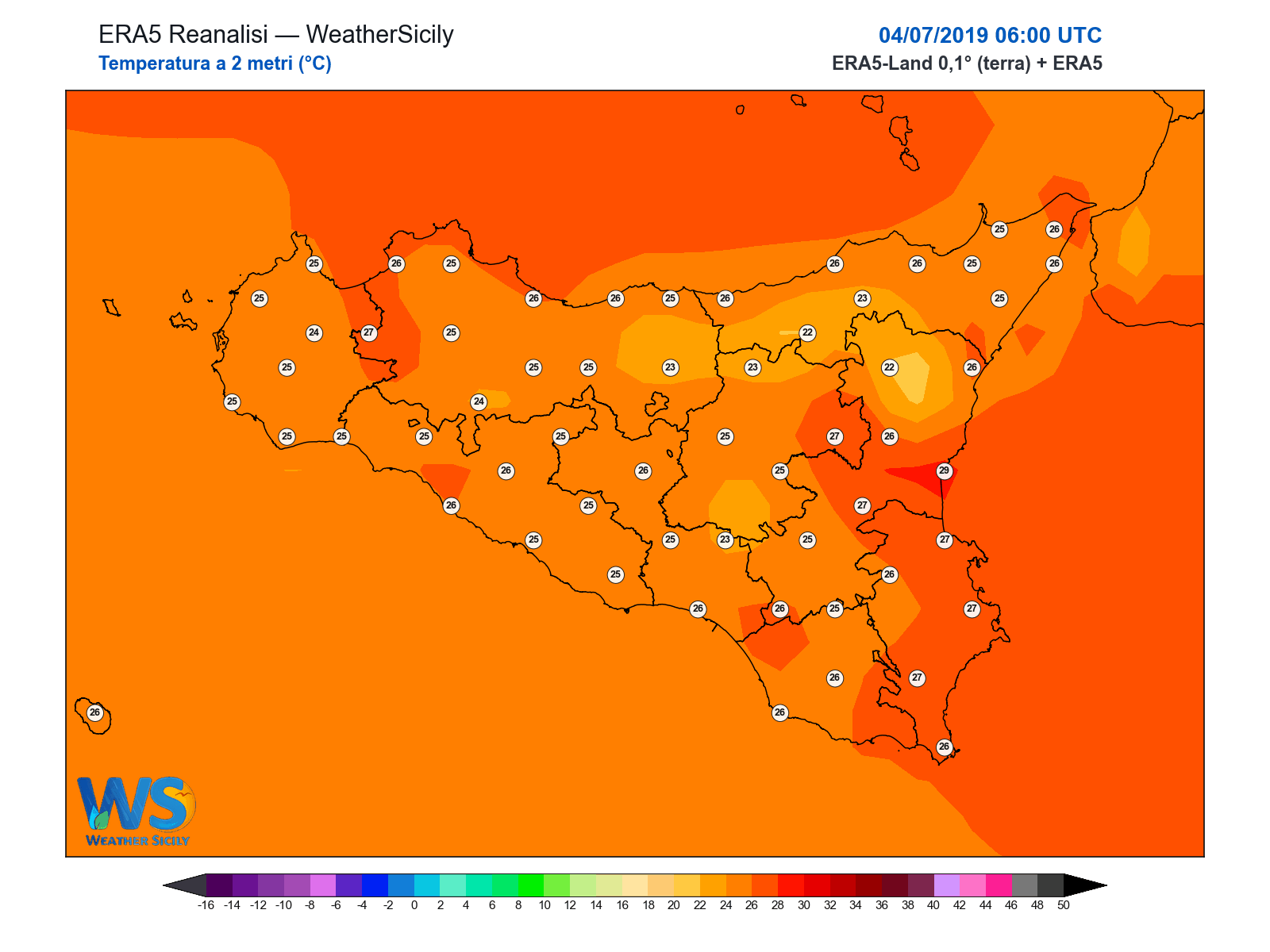 Temperatura a 2 metri · 2019070406