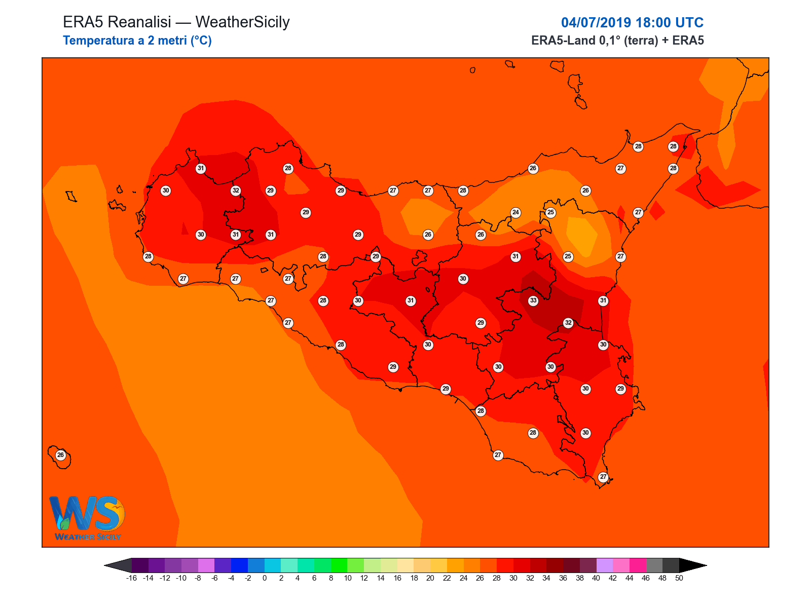 Temperatura a 2 metri · 2019070418