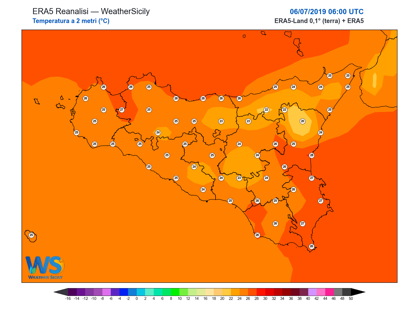 Temperatura a 2 metri · 2019070606