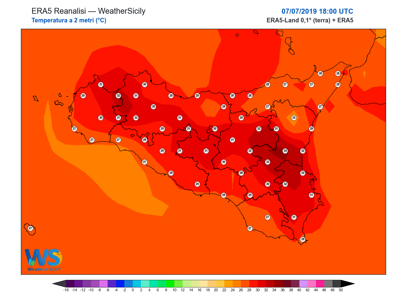 Temperatura a 2 metri · 2019070718