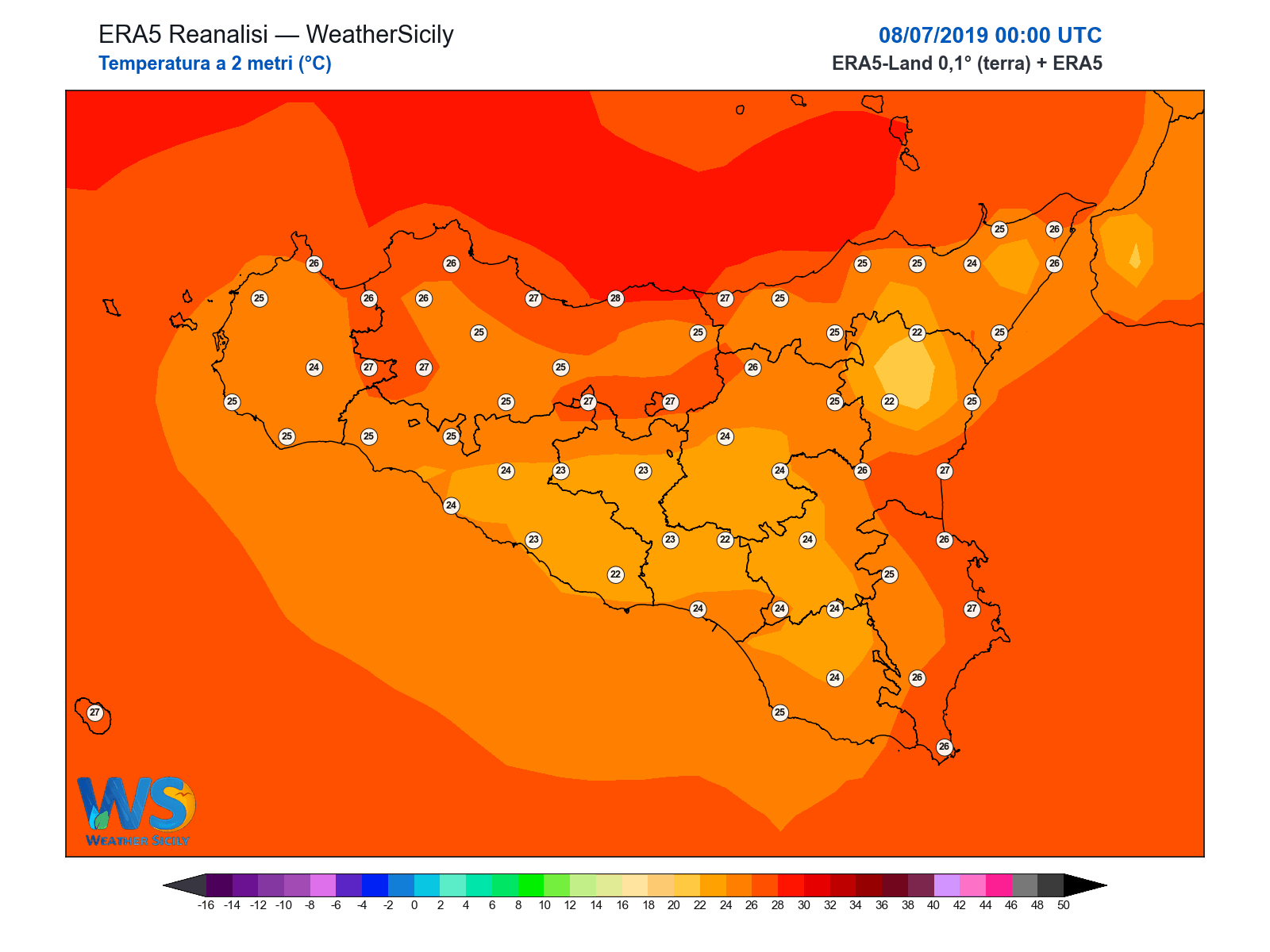Temperatura a 2 metri · 2019070800